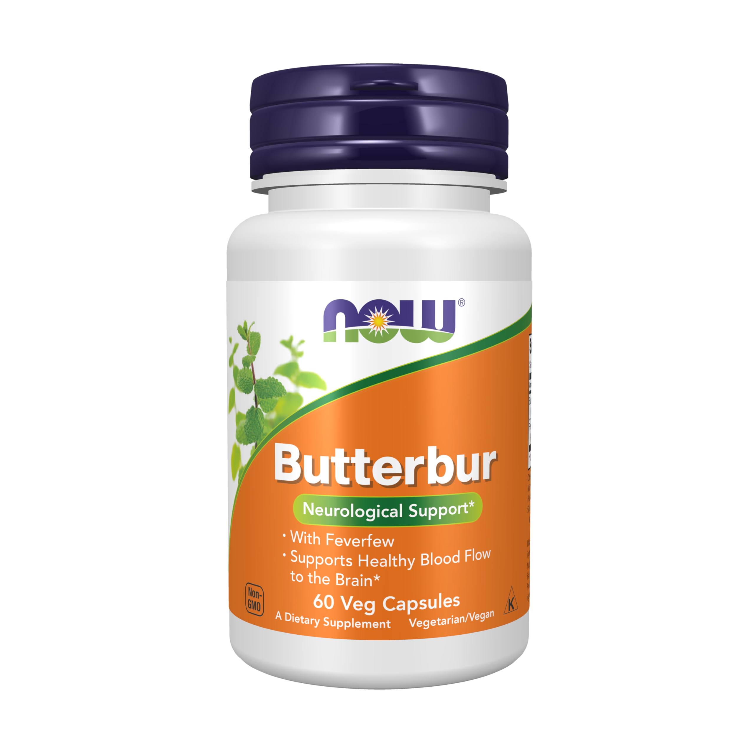 NOW Foods Butterbur Extract 60 Veggie Capsules (2-Pack) - Natural Migraine & Allergy Relief Supplement for Adults - Supports Sinus & Respiratory Health