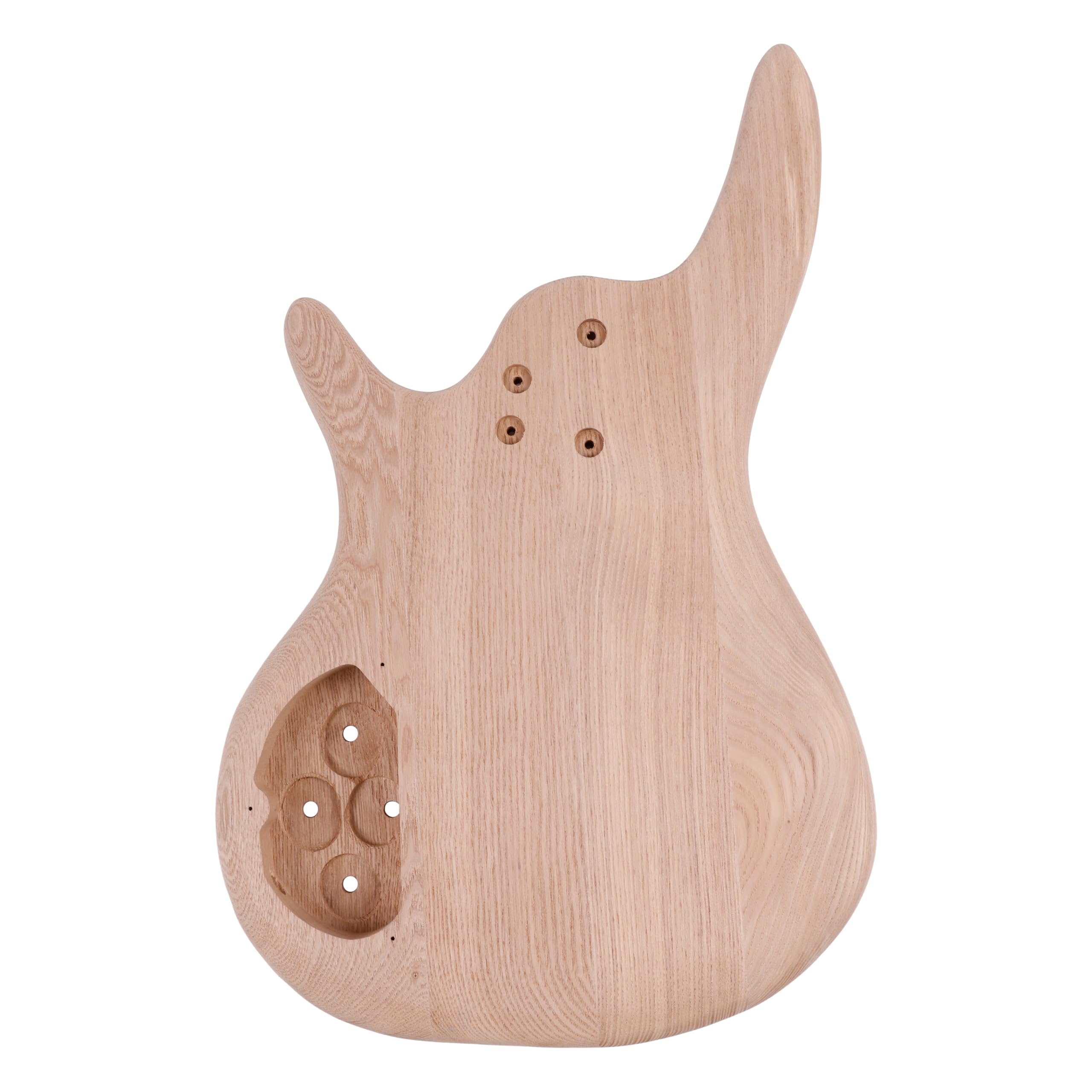 Leo Jaymz DIY Electric Bass Guitar Kit for Beginners - 5 String Roasted Ash Body, Roasted Maple Neck & Ebony Fingerboard - Complete Components Included - Perfect for Home Studio Recording & Live Performances
