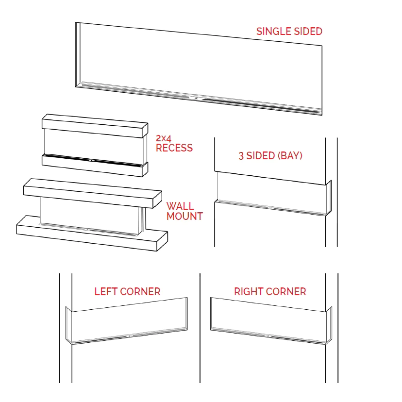 Modern Flames Landscape Pro 80 Inch Slim Series Electric Fireplace - LPM 8016 - Ultra-Thin Wall Mounted Fireplace for Living Room, Bedroom & Office - Energy Efficient Heating with Realistic LED Flame Effects