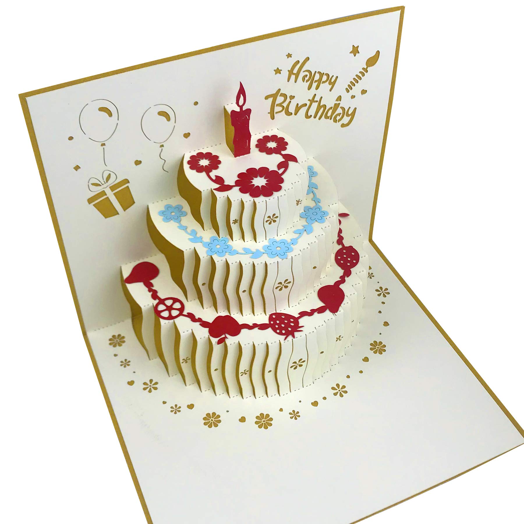 3D Pop Up Birthday Cards - Laser Cut Greeting Cards with Envelopes for Mom, Wife, Sister, Boy, Girl & Friends | Perfect for Birthdays, Anniversaries & Special Occasions