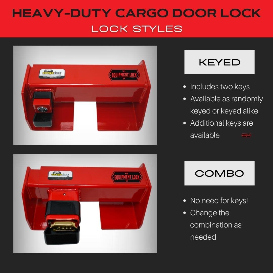 Heavy Duty Cargo Door Lock - Maximum Security Powder Coated Steel Shipping Container Lock - Semi Trailer & Truck Accessories - Keyed Differently for Enhanced Security - Ideal for Shipping Containers, Trailers, and Commercial Vehicles