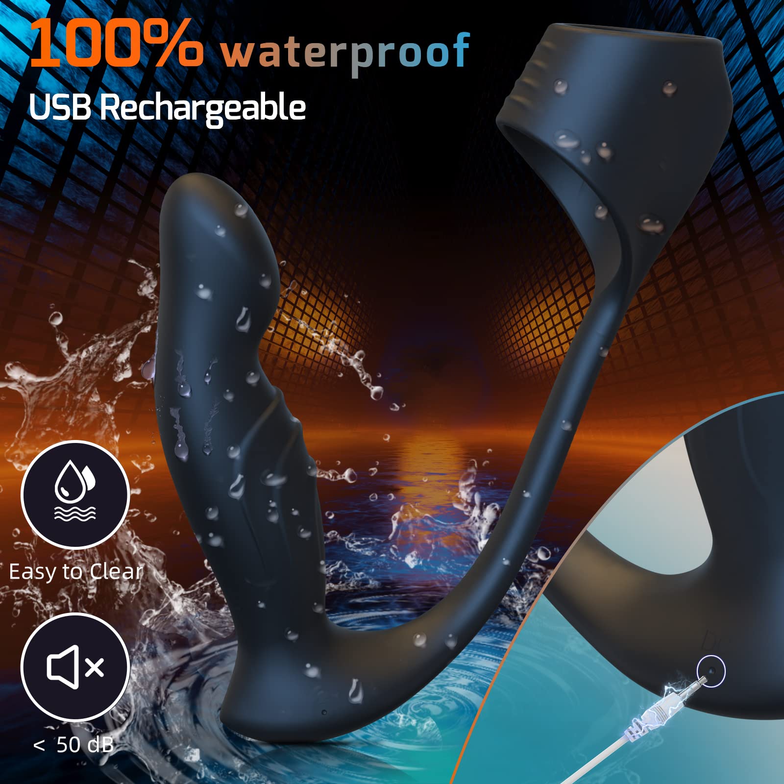 Premium Prostate Massager for Men - 10 Vibration Modes Anal Vibrator with Cock Ring, SMAM Butt Plug & P-Spot Stimulator - Couples Sex Toy for Enhanced Pleasure & Intimacy (Perfect for Solo Play & Partnered Exploration)