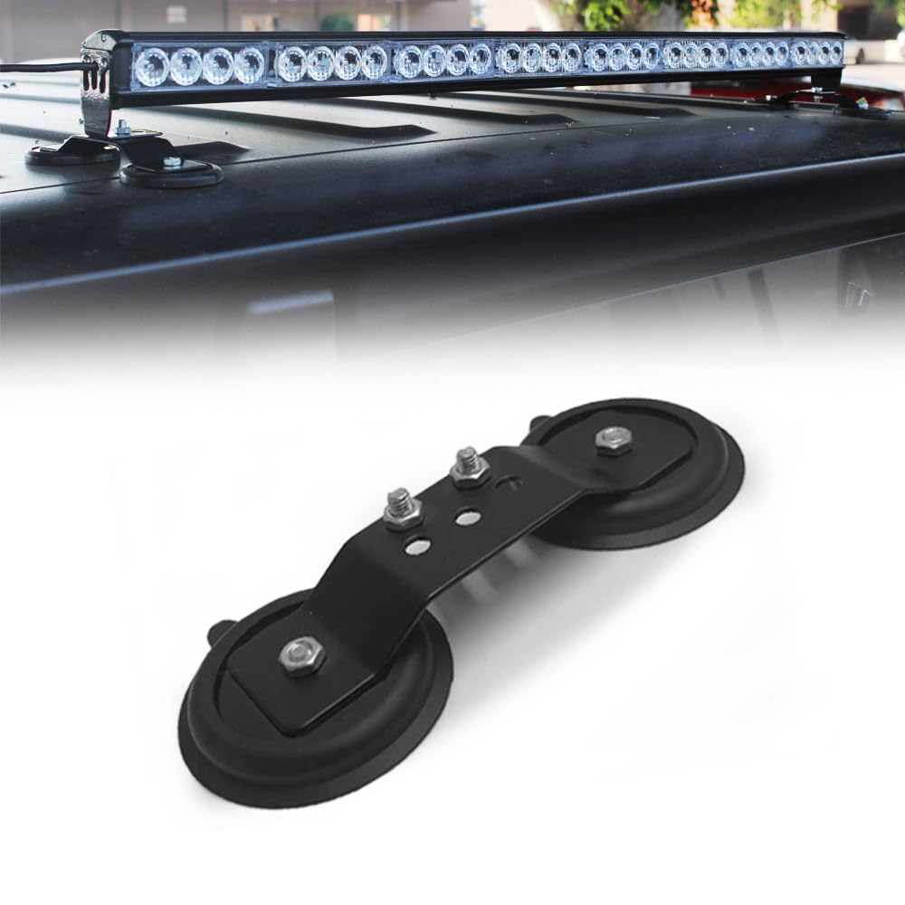 Universal Magnetic Light Bar Base - Heavy Duty LED Work Light Mounting Bracket with Rubber Pad for Off-Road, Emergency & Roof Lights | Perfect for Trucks, Jeeps, ATVs & Work Vehicles