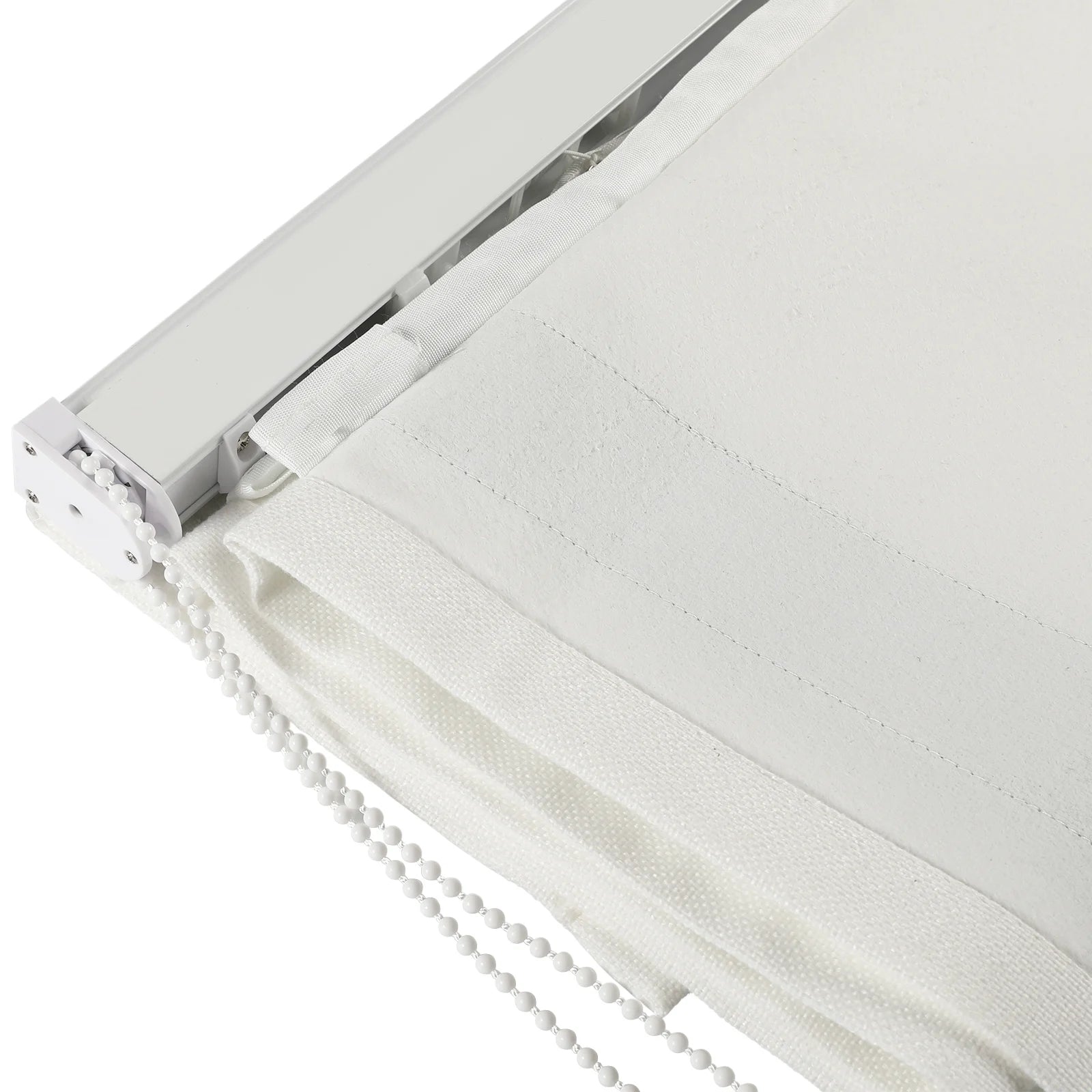 Tyrone Roman Shade with Border Cord Lift - Classic Window Treatment for Living Room & Bedroom - Blackout Fabric for Light Control & Privacy