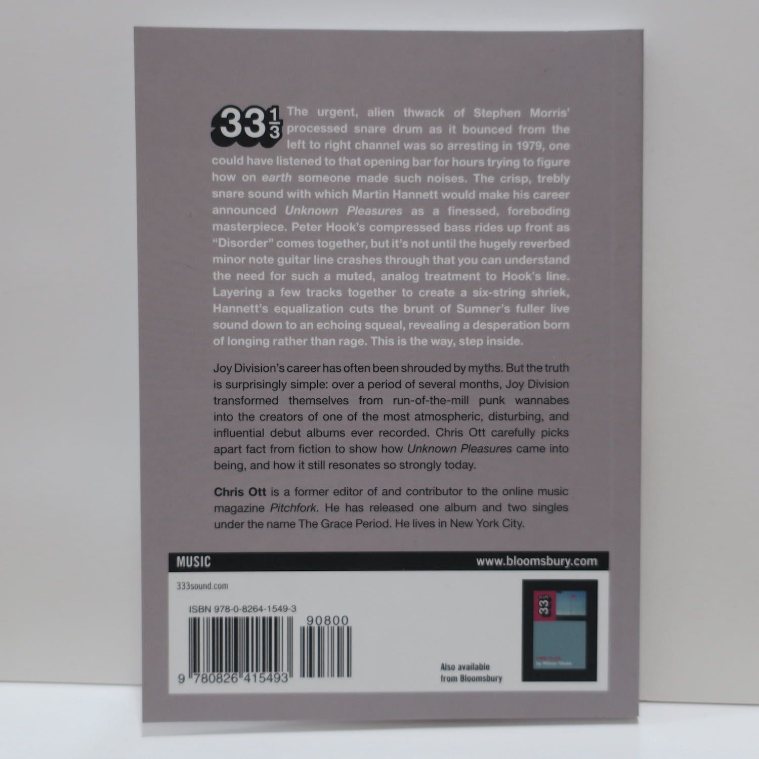 JOY DIVISION 'Unknown Pleasures' 33⅓ Book #9 - Music History & Album Analysis - Perfect for Punk Rock Fans & Record Collectors