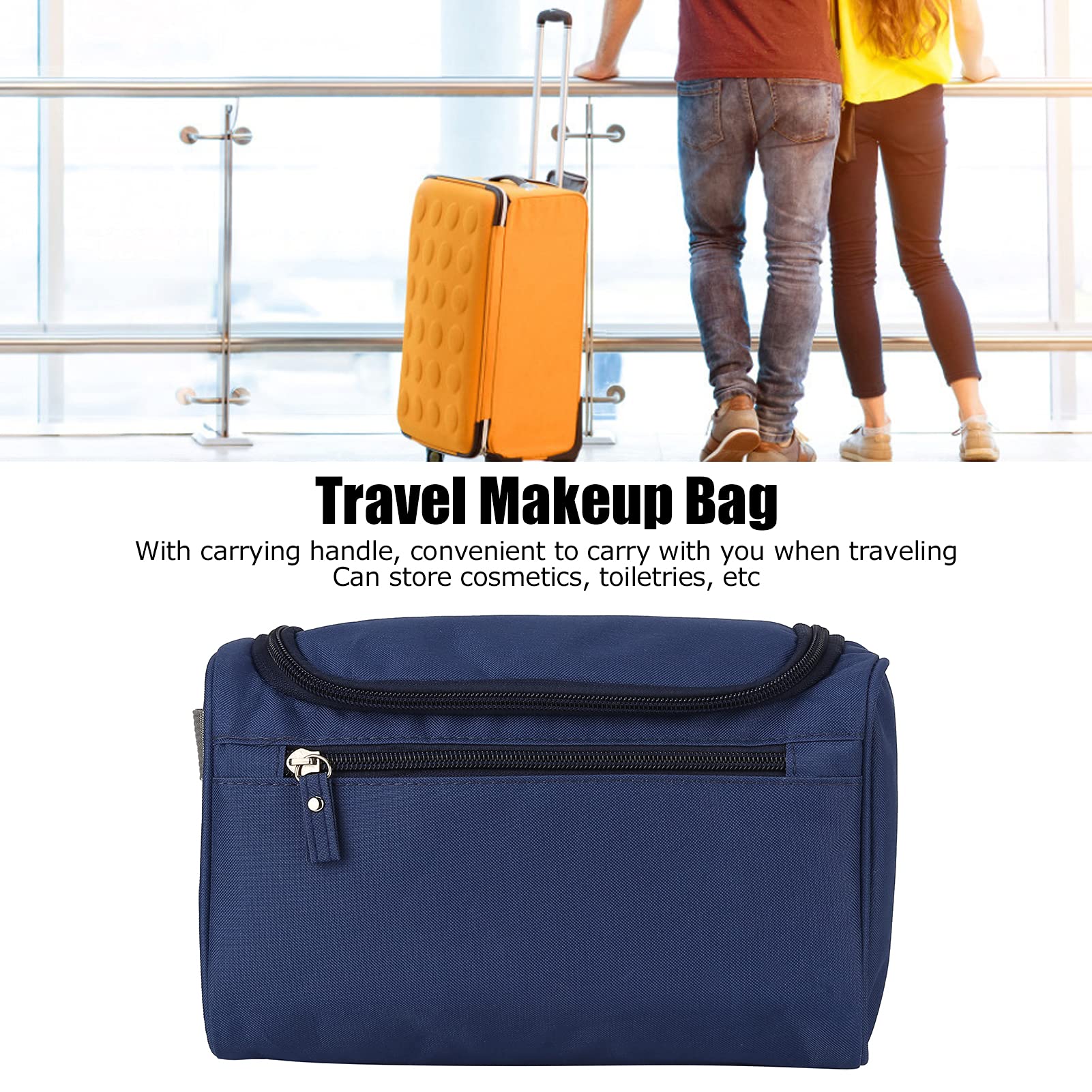 Durable Makeup Storage & Toiletry Bag for Women - Waterproof Travel Cosmetic Organizer - Perfect for Home, Business Trips, Gym & Purse Organization