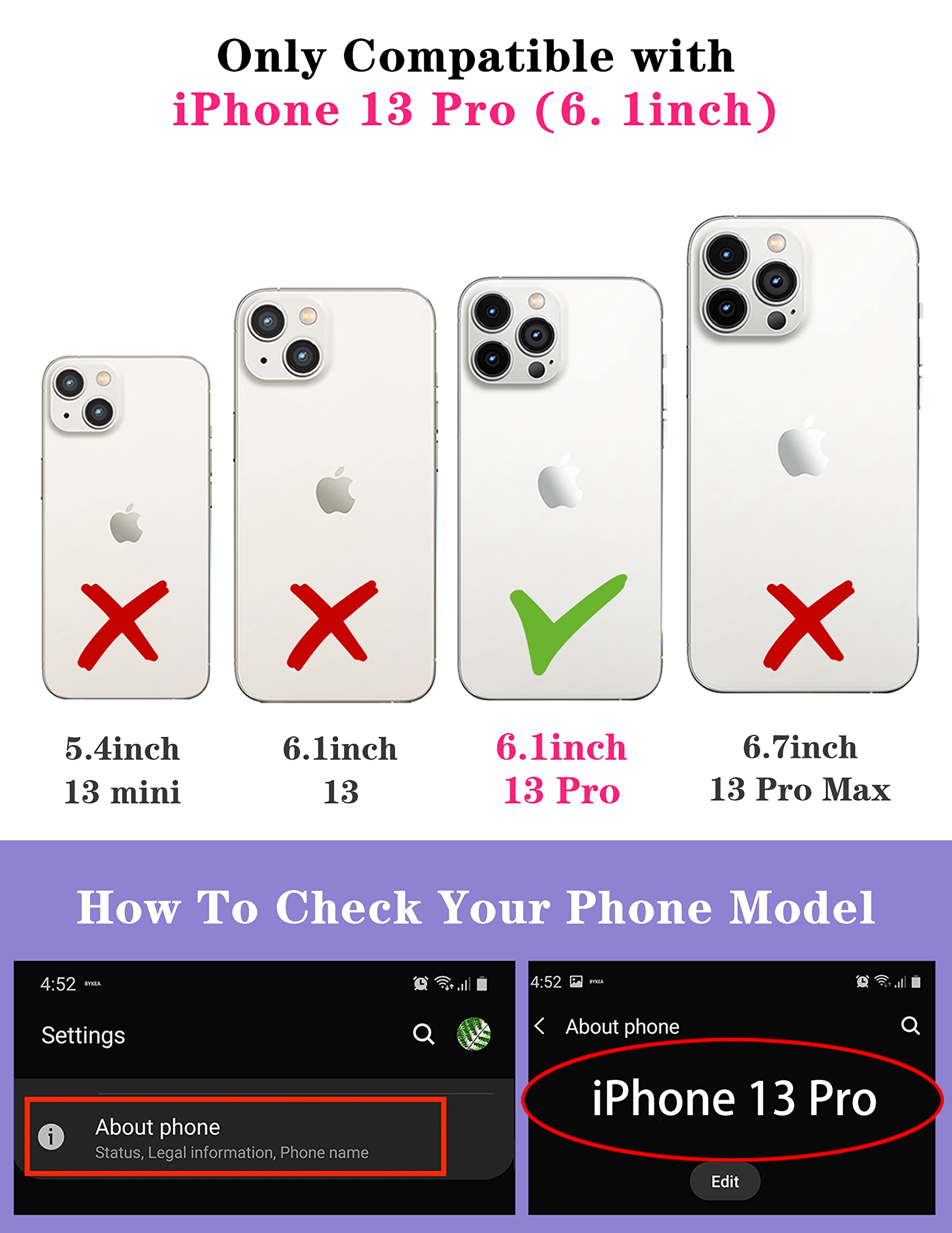 Goocrux 2in1 iPhone 13 Pro Case with Slide Camera Cover & Ring Holder - Floral Flower Design for Women, Girls | Cute Girly Phone Cover | Fashion Pattern Unique Protection for iPhone 13 Pro 6.1