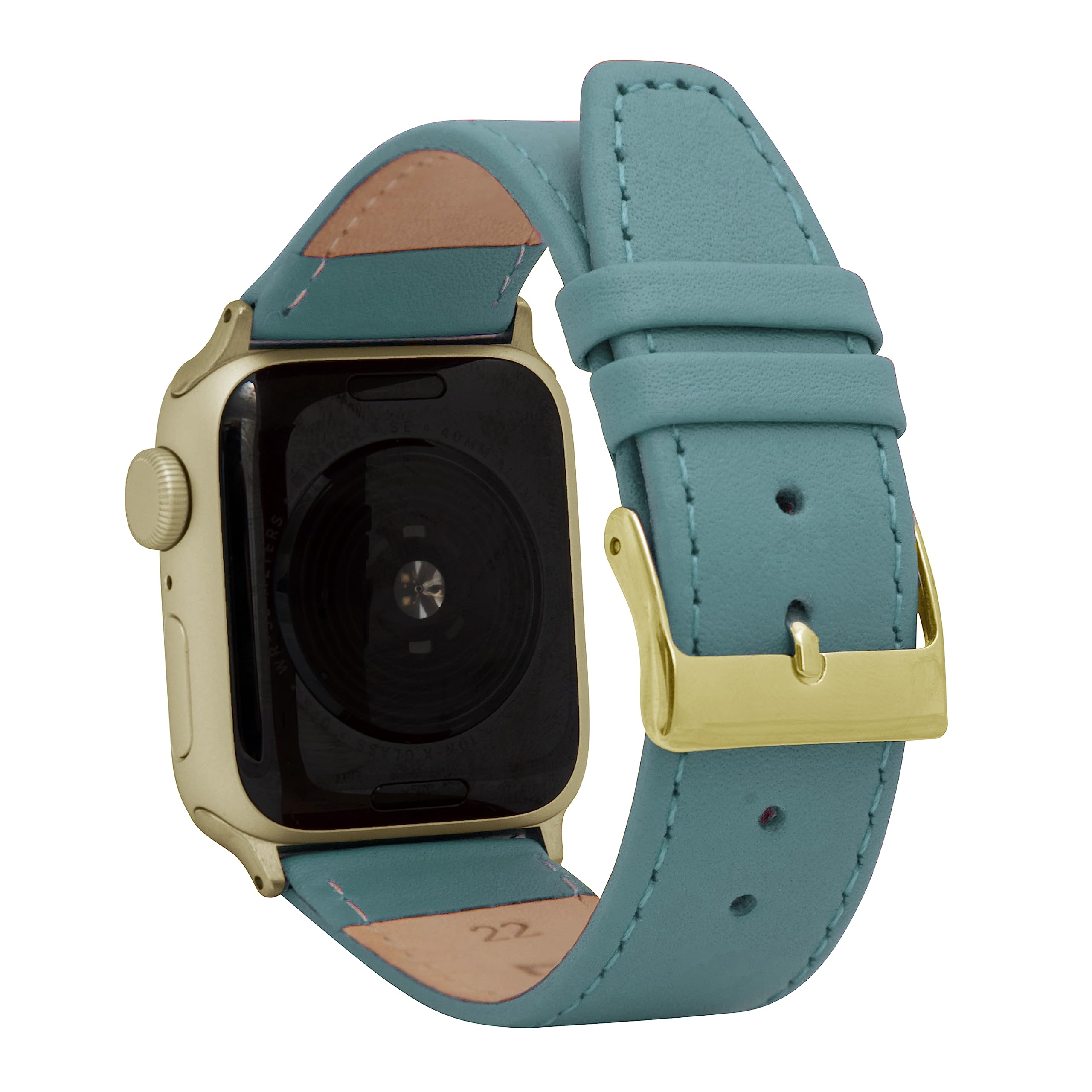 Bandini Genuine Leather Apple Watch Band for Women - Compatible with Series 10/9/8/7/6/5/4/3/2/1/SE (38mm 40mm 41mm 42mm) - Slim & Stylish Replacement Strap for Workout, Office & Everyday Wear