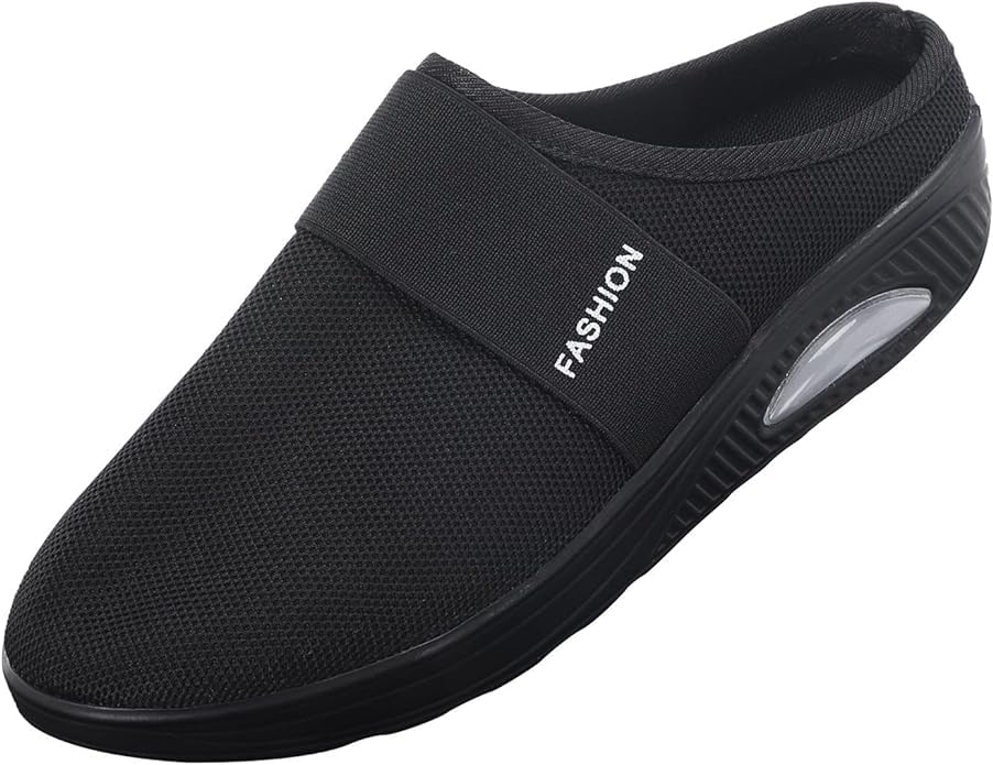 Women's Air Cushion Slip-On Walking Sneakers - Orthopedic Diabetic Tennis Shoes for Women - Comfortable Lightweight Walking Shoes for Daily Use, Workouts & Travel