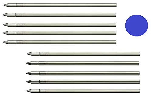 10 Pack Blue Medium Point Ballpoint Pen Refills - Compatible With Penagain Pens - Bulk Office & School Supplies for Smooth Writing Experience