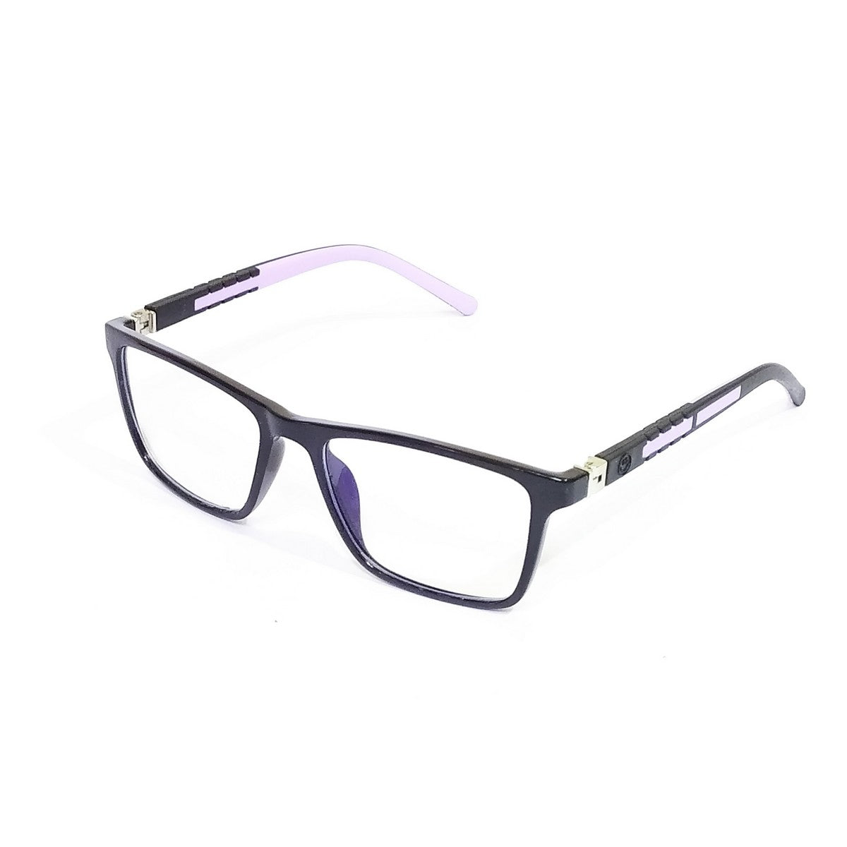 Purple Punch Square Black & Purple Blue Light Blocking Glasses for Kids 6-12 Years - Gaming, Reading & Online Learning Eye Protection