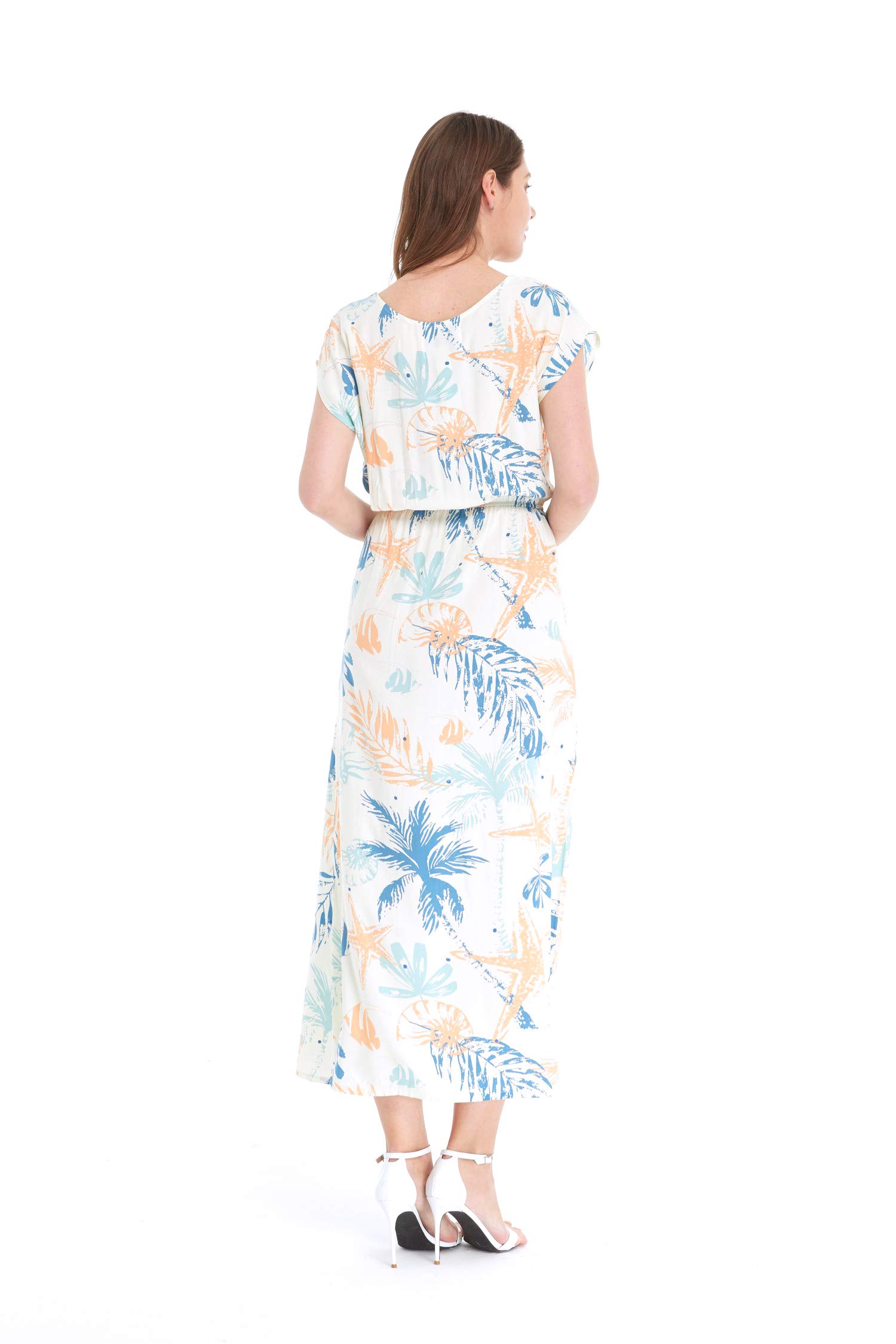 Stylish Matching Couple Hawaiian Luau Shirts & Maxi Dresses - Tropical Beach Outfits for Vacation, Honeymoon & Summer Parties