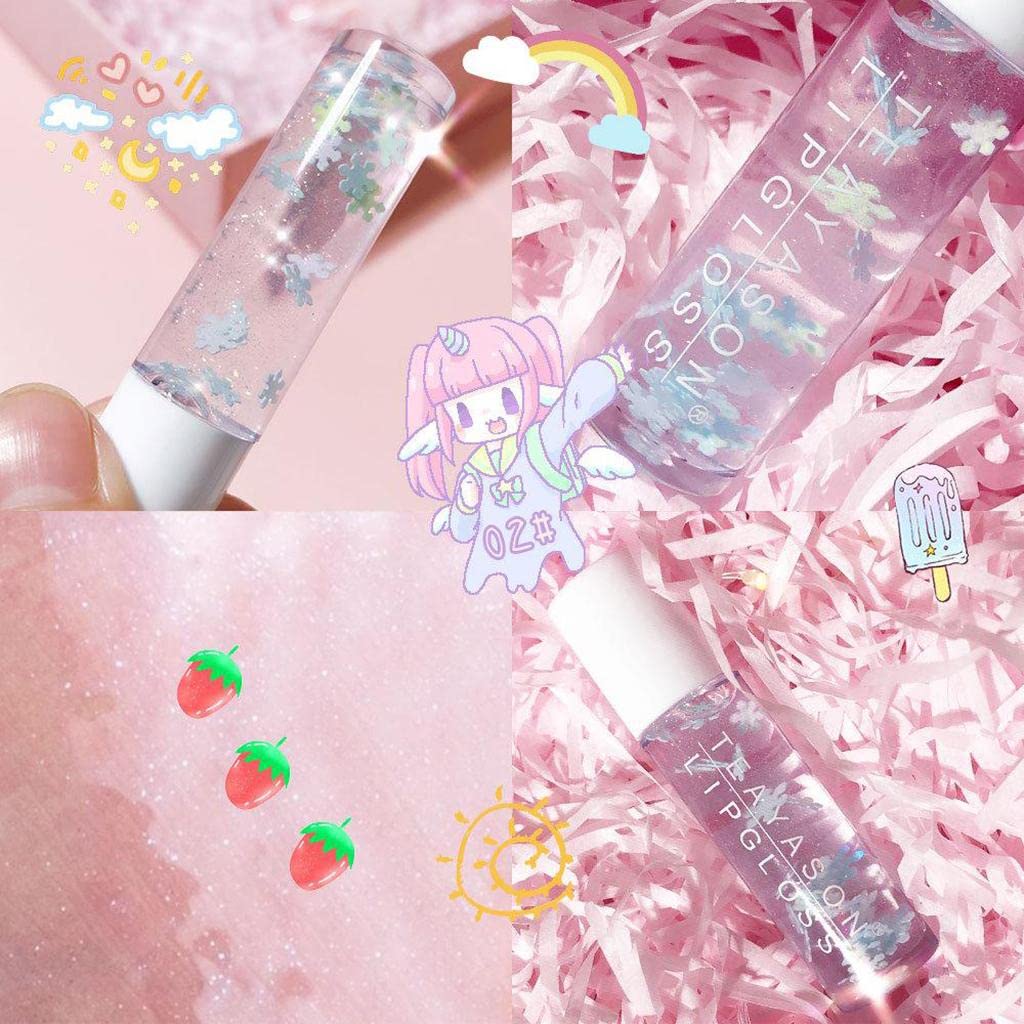 LOSA Clear Lip Gloss - Shimmering Liquid Oil Lipstick with Moisturizing Formula | Hydrating & Glossy Finish for Day & Night Wear | Perfect for Makeup, Parties & Everyday Use