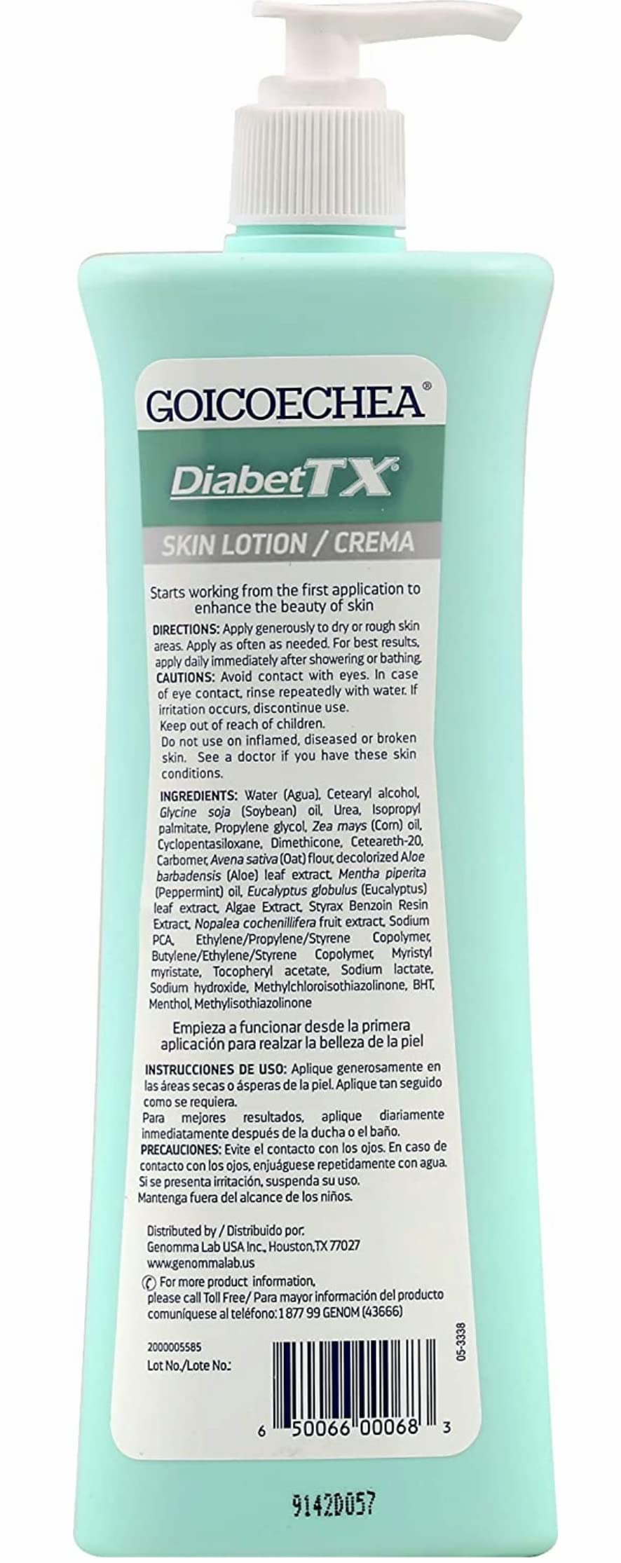 Goicoechea DiabetTX Diabetic Foot & Body Cream - Set of 2 - Moisturizing Skin Care for Dry, Cracked Feet & Hands - Ideal for Diabetes, Neuropathy & Dry Skin Relief