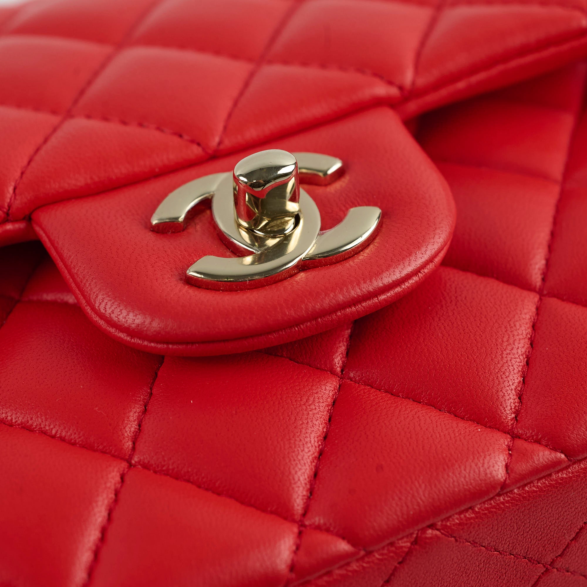 Chanel Medium Classic Flap Bag in Red Lambskin Leather - Luxury Handbag for Women, Perfect for Parties, Dates & Special Occasions