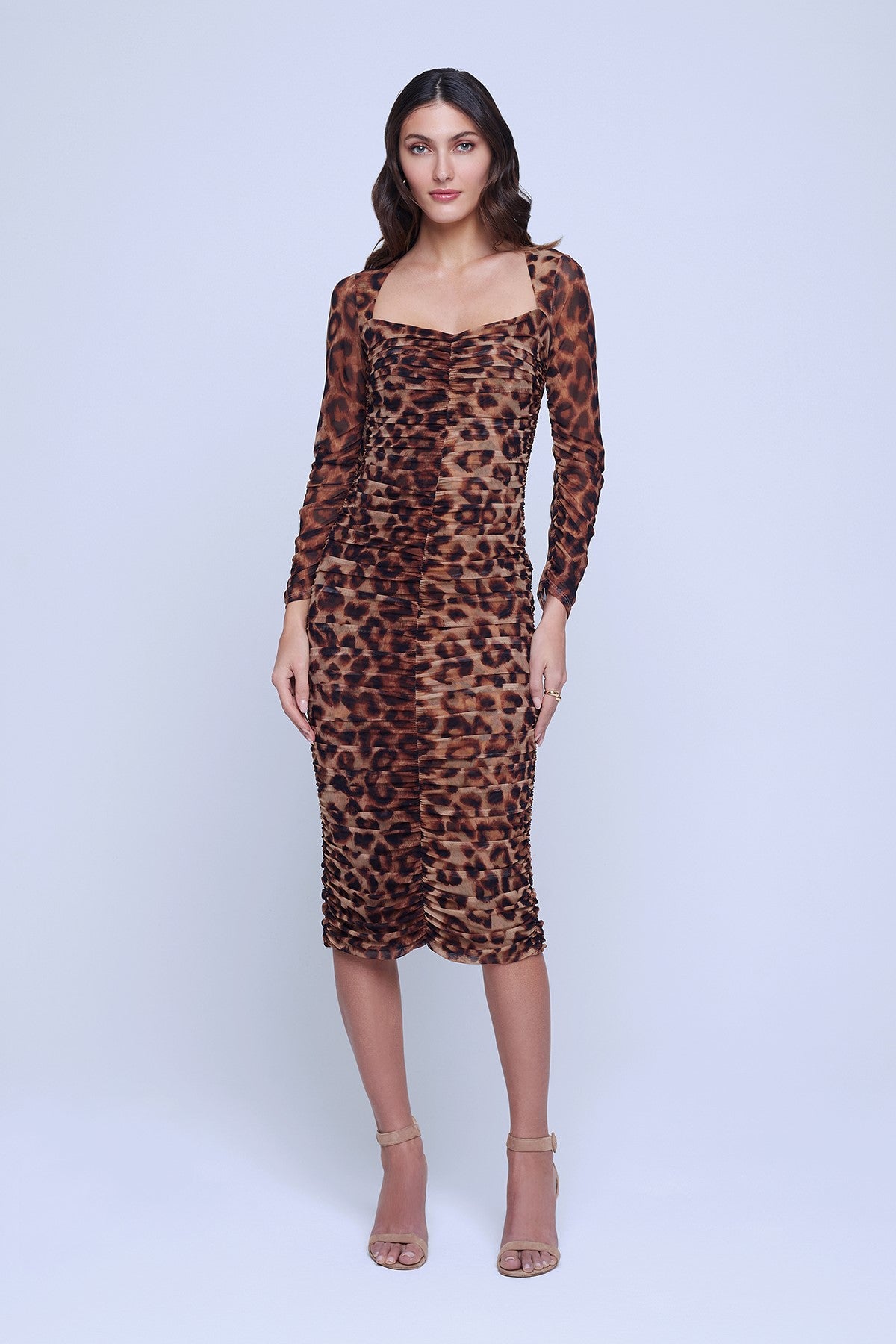L'Agence Marise Sweetheart Leopard Print Dress - Women's Sexy Bodycon Mini Dress for Party, Date Night & Special Occasions