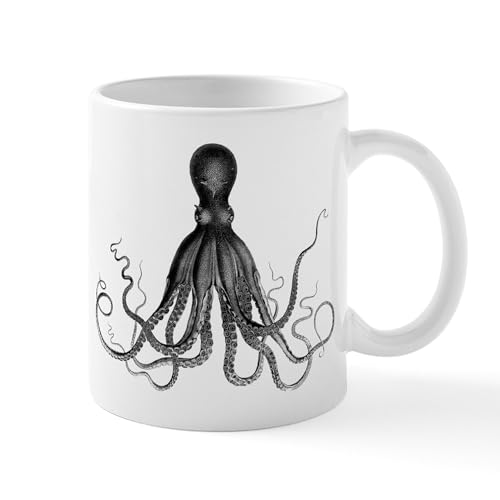 White - Vintage Octopus Mugs