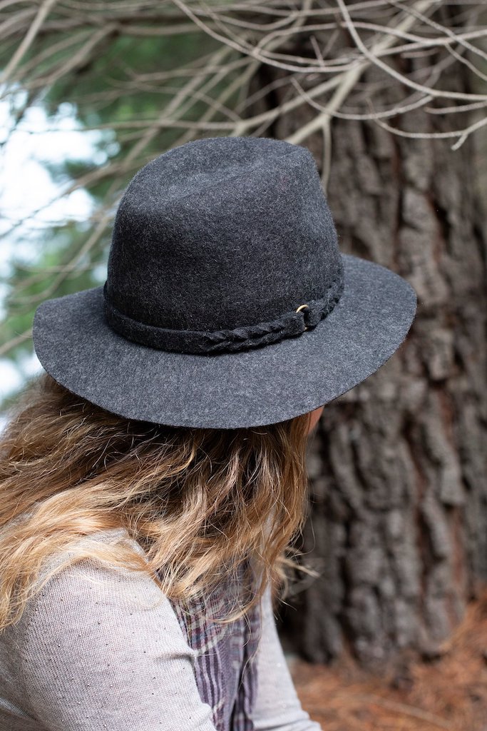 Stylish Antler Jackson Fedora Hat in Charcoal Gray - Perfect for Outdoor Adventures, Casual Wear, and Special Occasions