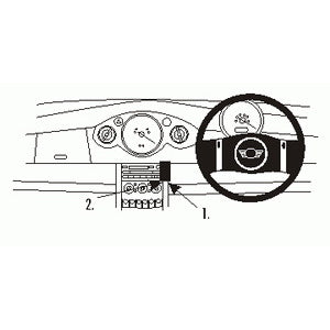 ClicOn No Holes Center Dash Mount for Mini Cooper (2001-2006) & Mini Cooper Convertible (2001-2007) - Secure Phone Holder for Easy Navigation & Hands-Free Driving