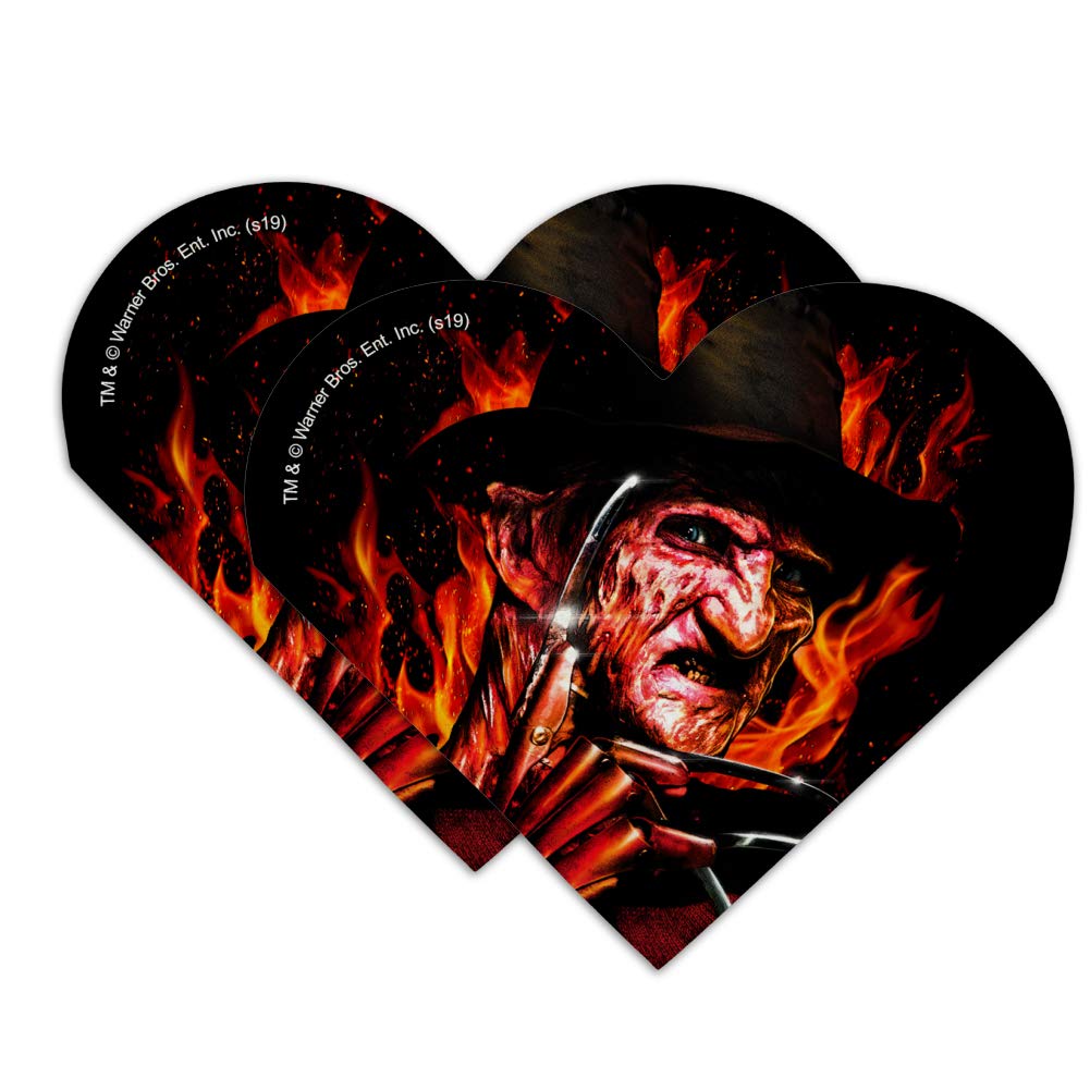 Freddy's Fire Heart Faux Leather Bookmark Set of 2 - Horror Movie Bookmark for Halloween, Gifts for Horror Fans - Perfect for Scary Book Lovers & Nightmare on Elm Street Collectors