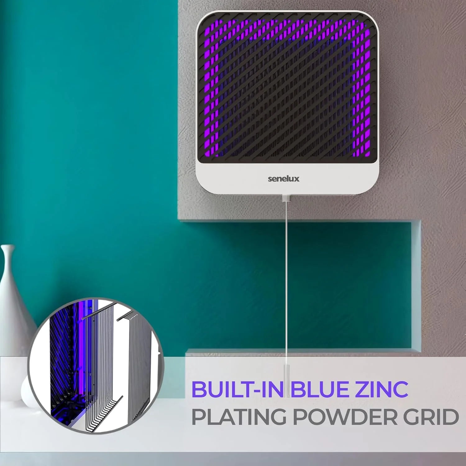 Senelux 5W Electric Bug Zapper Lamp - Energy Efficient Mosquito Killer for Indoor/Outdoor Use - Perfect for Patio, Garden & Camping