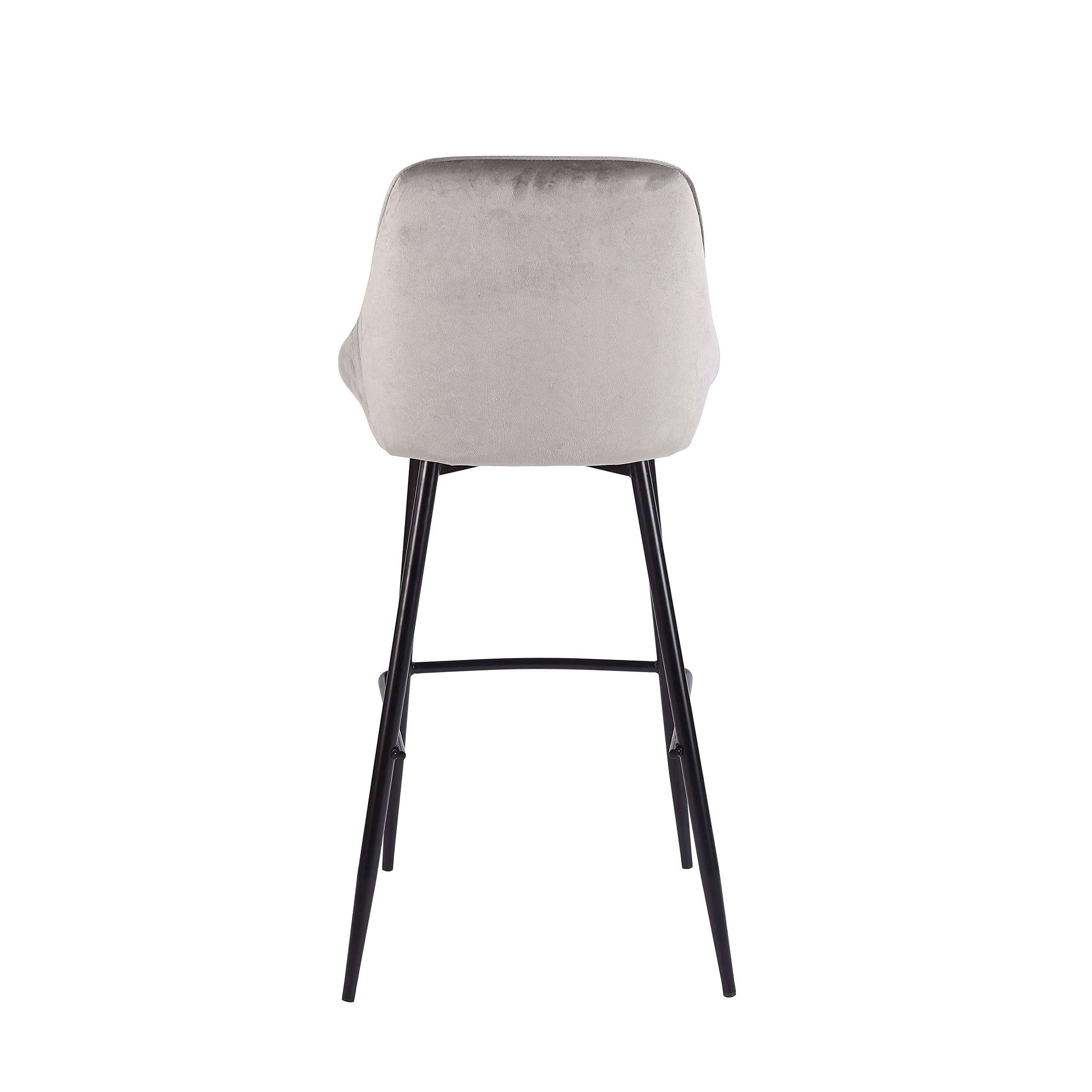 Porthos Home Ugo Bar Stools Set of 2 - Low Back Armrest Bar Chairs with Soft Velvet Upholstery & Sturdy Iron Legs - Comfortable Counter Height Stools with Footrest - Perfect for Kitchen Island, Breakfast Nook, and Home Bar Decor