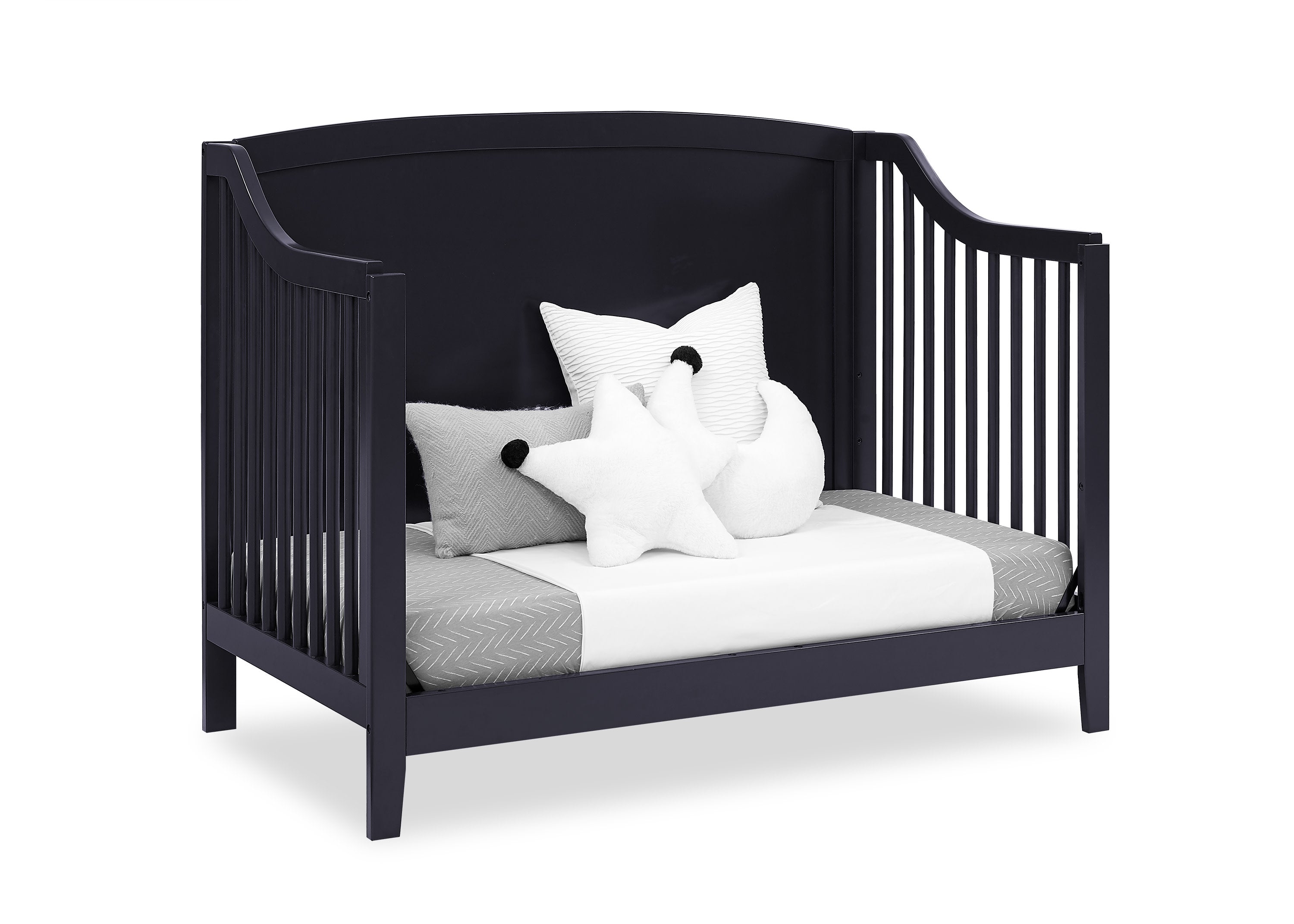 Campbell 6-in-1 Convertible Baby Crib - Toddler Bed & Full-Size Bed Conversion - Safe & Durable Nursery Furniture for Newborns to Teens - Perfect for Bedrooms, Daycares, and Guest Rooms