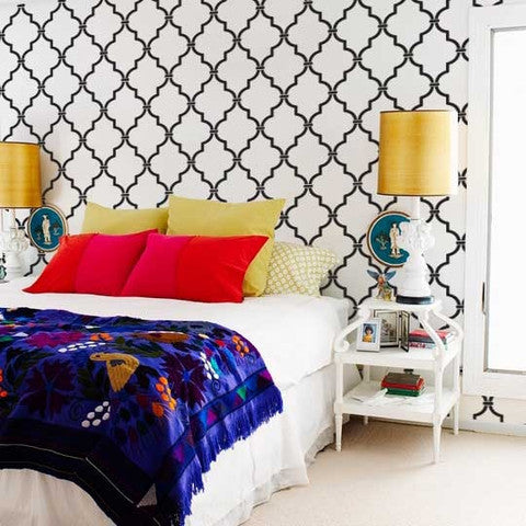 Casablanca Trellis Moroccan Stencil - Authentic Arabic Design for DIY Home Decor, Wall Painting, and Furniture Stenciling | Perfect for Boho, Moroccan, and Mediterranean Style Interiors