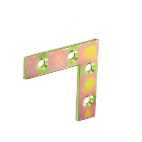 2-75mm Zinc Plated Corner Plates - Heavy Duty Steel Brackets for Shelving, Furniture & DIY Projects - Pack of 4