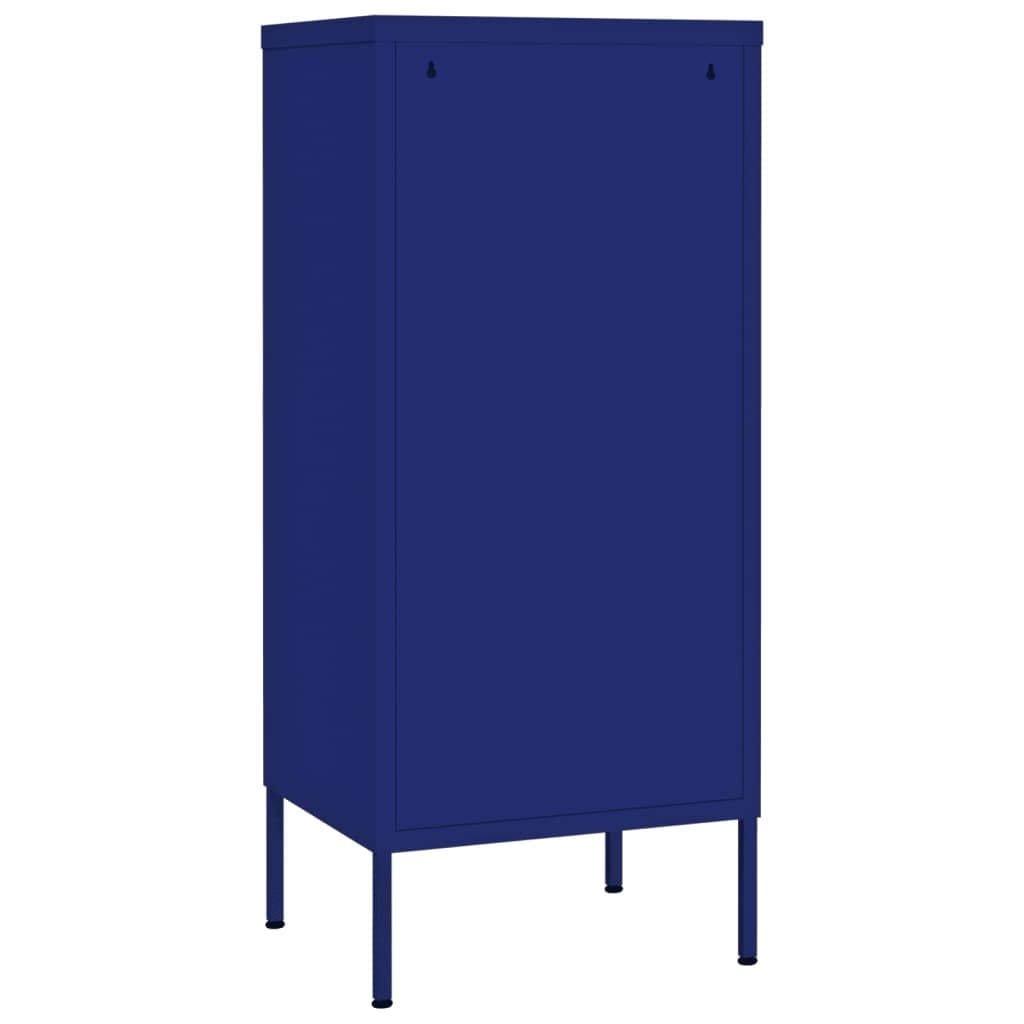 Industrial Steel Storage Cabinet with 2 Adjustable Shelves & Levelers - Navy Blue, 16.7