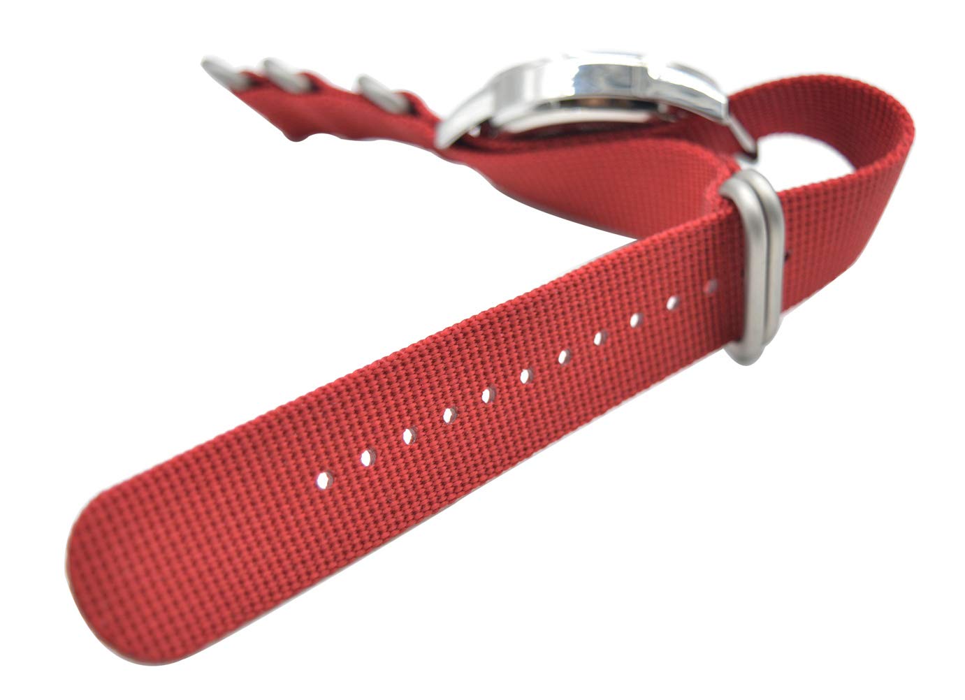 Premium 1.5mm Thick Nylon Watch Band with Heavy Duty Brushed Buckle - Durable Replacement Strap for Smartwatches, Fitness Trackers & Outdoor Activities