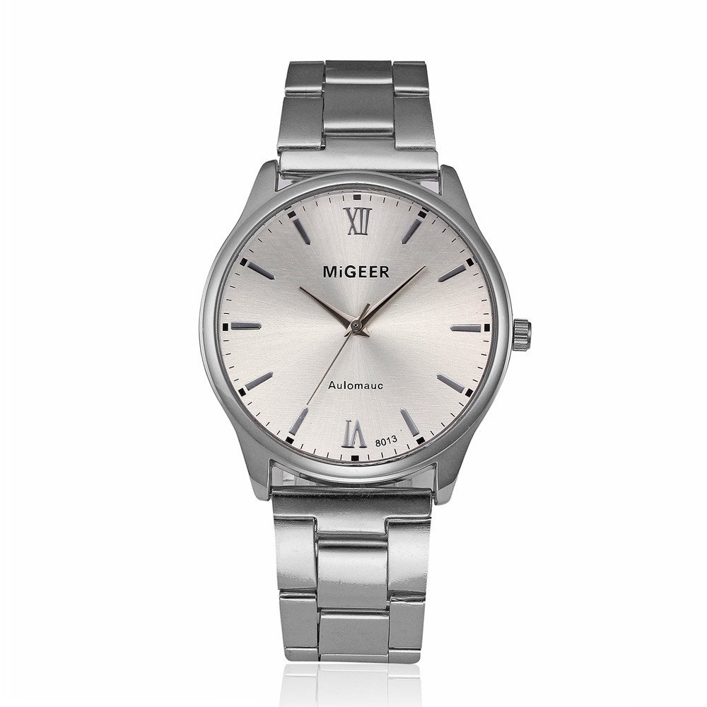 COOKI Men's Quartz Watch - Stylish Casual & Elegant Analog Wristwatch with Round Dial & Stainless Steel Band for Business & Leisure | Perfect Office Wear, Daily Accessory & Gift for Men (Model X13)