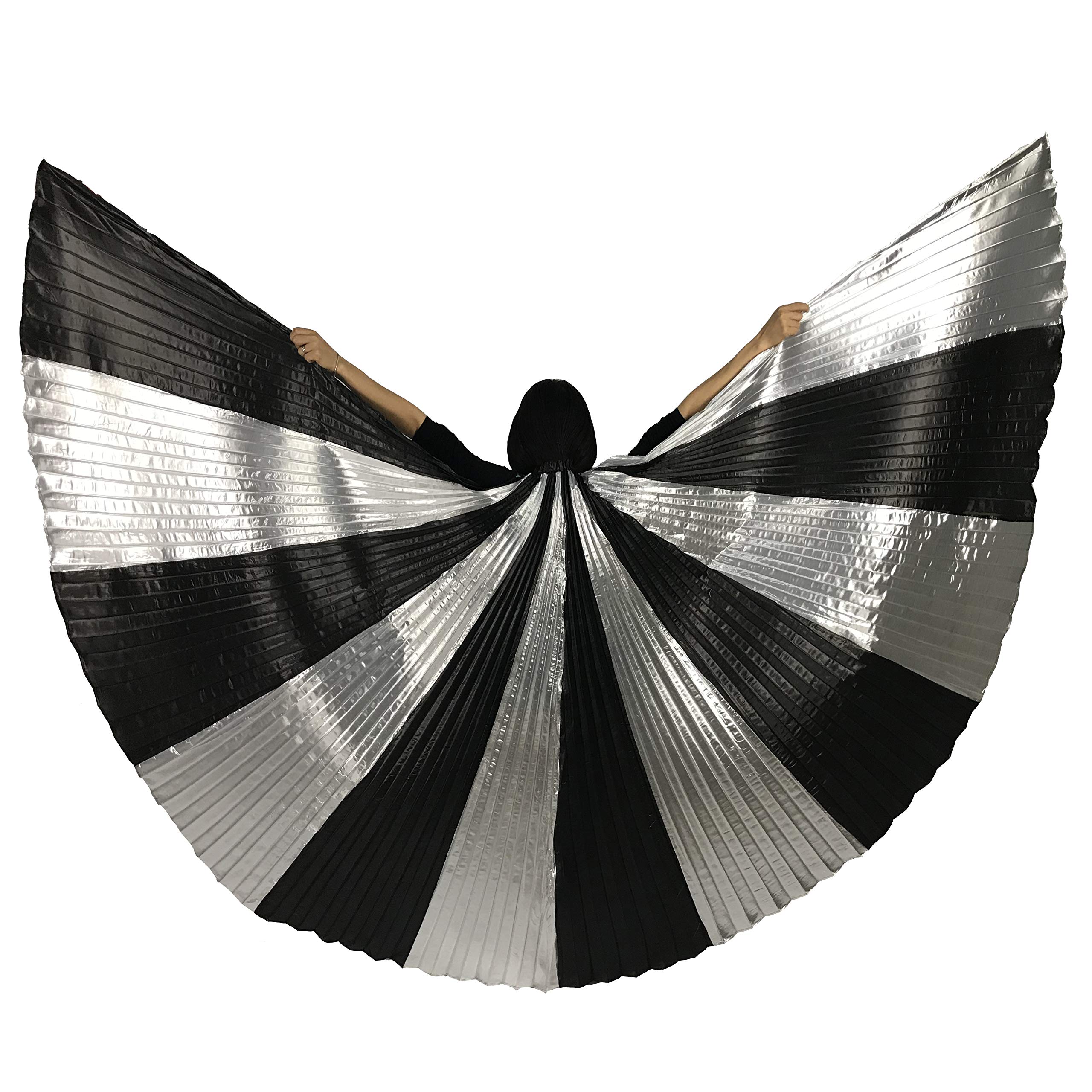 Professional Belly Dance Isis Wings with Sticks - Adult Performance Costume for Halloween, Carnival & Stage Shows | Elegant Angel Wings for Dance Performances & Cosplay