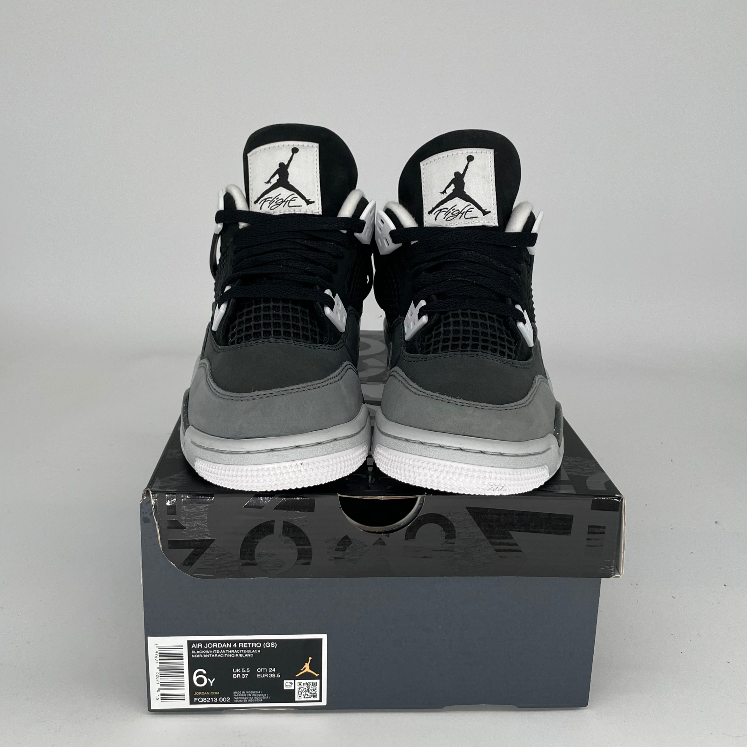 AIR JORDAN 4 FEAR Basketball Shoes - Size 6Y (FQ8213-002) - Retro Sneakers for Men & Women - Perfect for Streetwear, Sports & Casual Outfits