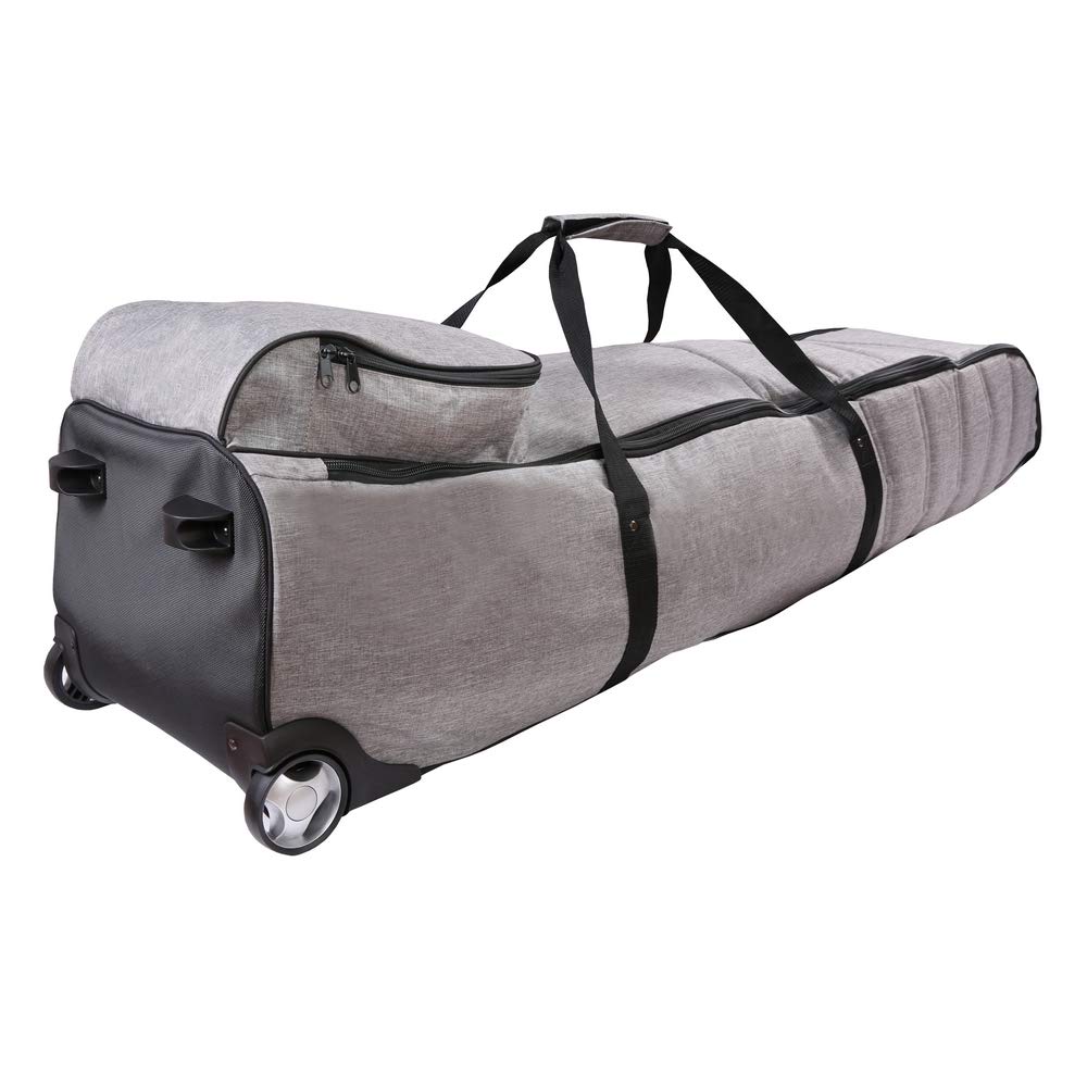 MacGregor Golf Deluxe Padded Travel Cover with Wheels - Heather Grey - Protective Golf Bag Case for Air Travel & Storage - Durable Golf Club Carrier for Tournaments & Vacations