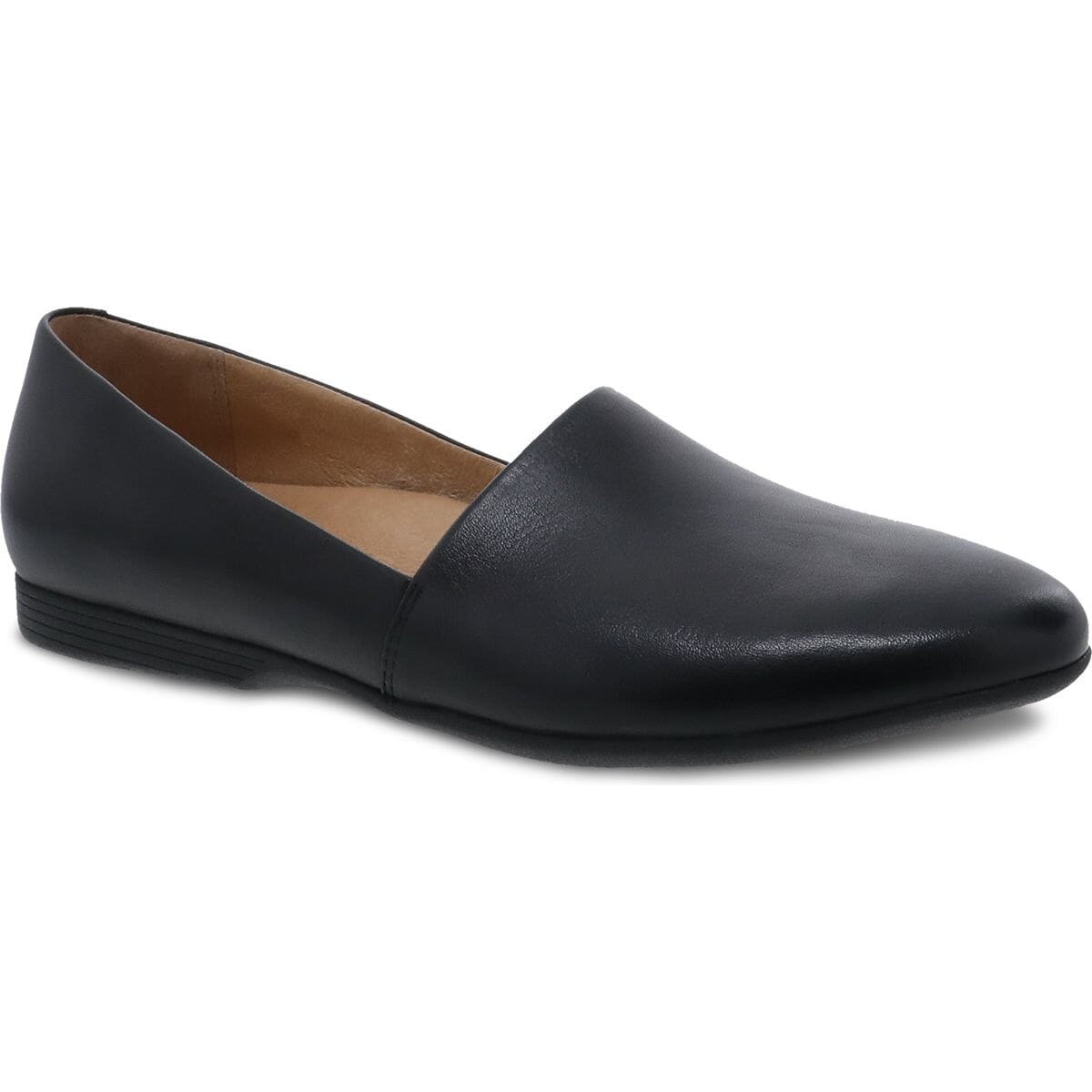 DANSKO Larisa Flat Black Wide Women's Comfort Shoes for Work, Walking & Casual Wear - Slip-Resistant & Supportive for Nurses, Teachers & Professionals