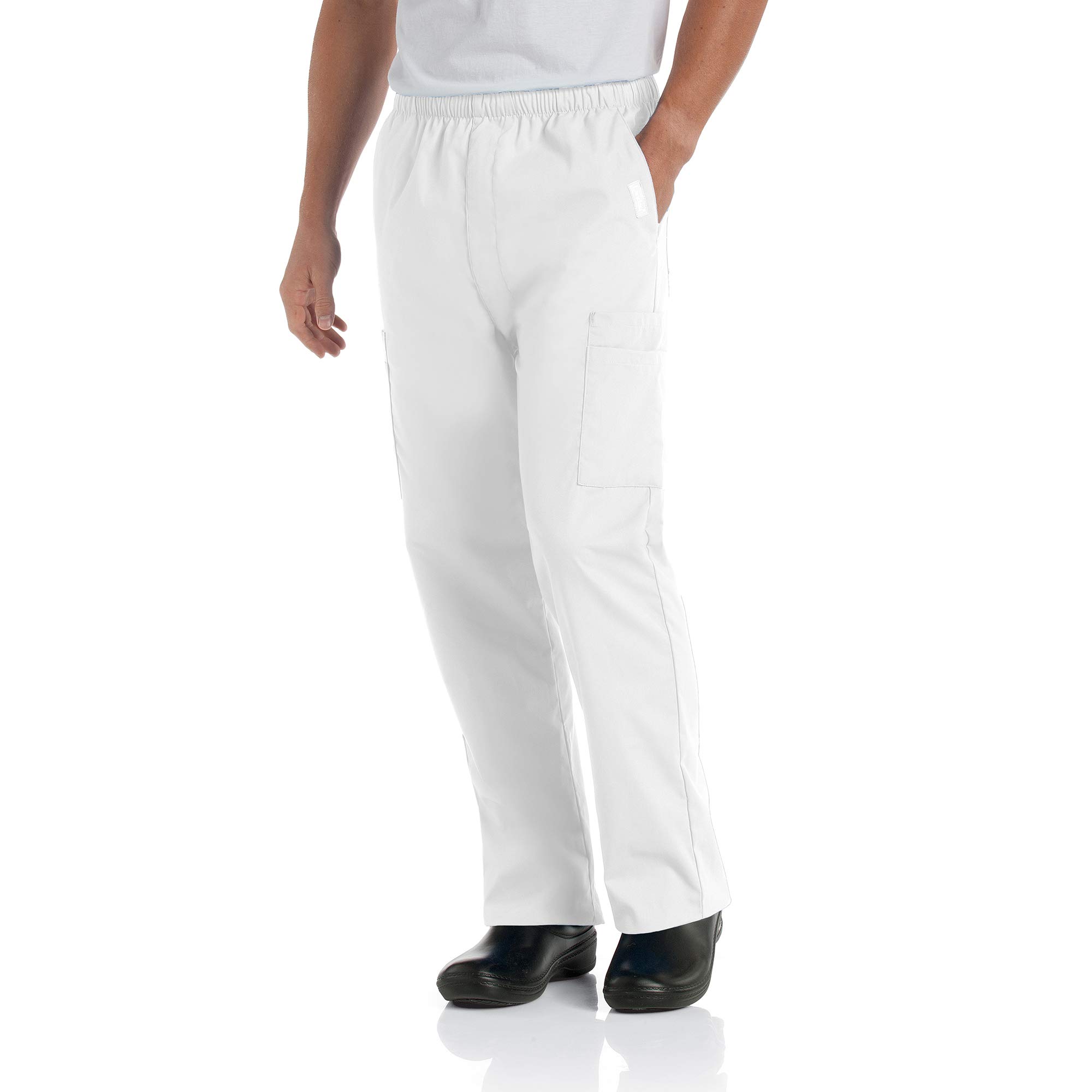 Landau Essentials 8550 White Twill MSH Lab Coat - Premium Medical Scrubs for Doctors & Nurses - Comfortable & Durable for Hospital & Clinic Use