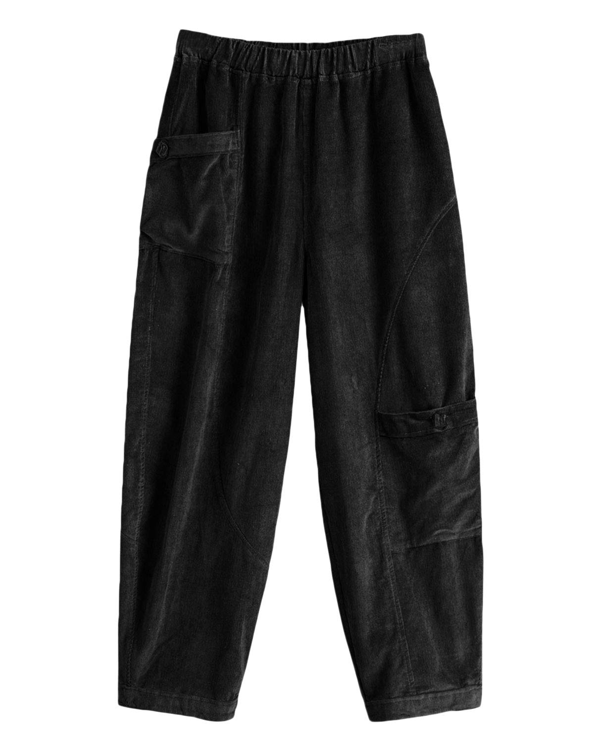 Aeneontrue Women's Corduroy Wide Leg Pants with Unique Pockets - High Waisted Baggy Harem Pants for Casual & Boho Style Outfits | Perfect for Fall, Winter & Lounge Wear