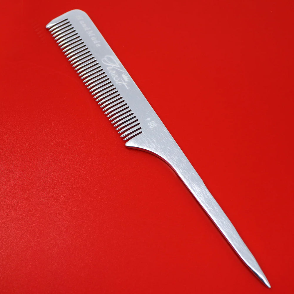 Krest Professional Metal Combs - Premium Aluminum Hair Combs 100% Hand Finished for Men & Women - Perfect for Styling, Barber Shops, and Travel
