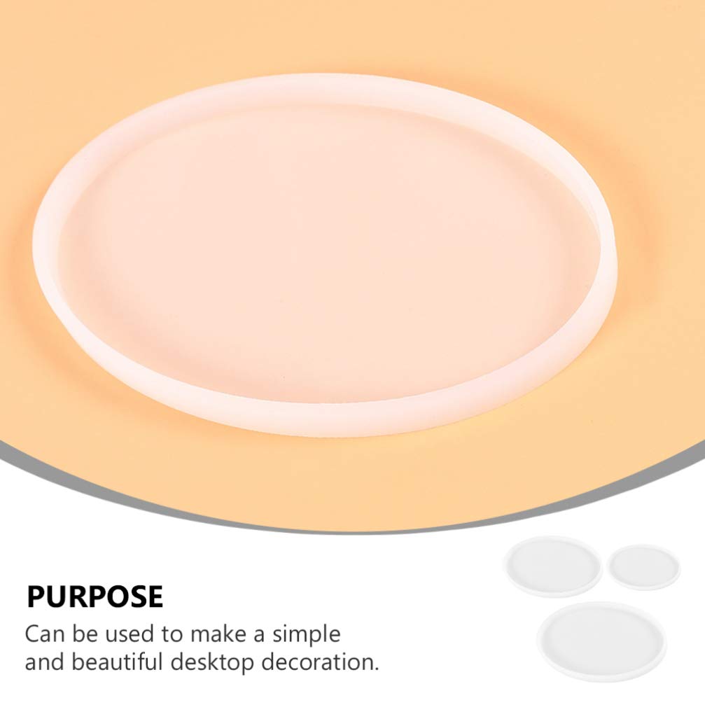 ARTIBETTER 3-Pack Silicone Resin Tray Molds - Oval Shaped Epoxy Platter & Coaster Molds for DIY Crafting, Crystal Clear Resin Casting - Perfect for Home Decor, Jewelry Displays & Gift Making