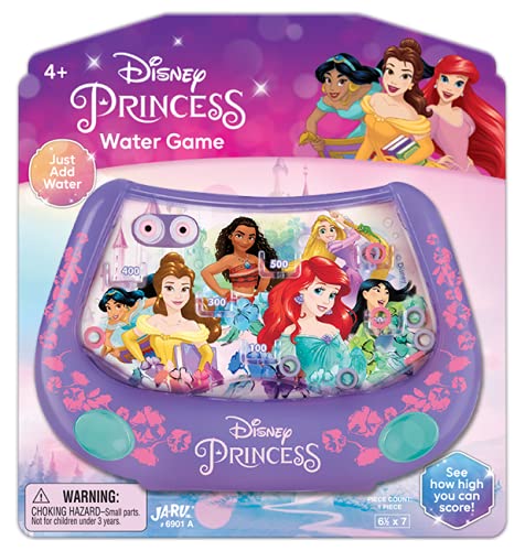 Disney Princess Handheld Water Ring Toss Game - 6 Pack Sensory Toys for Kids, Classic Retro 90s Nostalgia Toys, Fun Car Travel Activities & Stocking Stuffers (A-6901-6) | Perfect for Birthday Gifts, Party Favors and Indoor Play