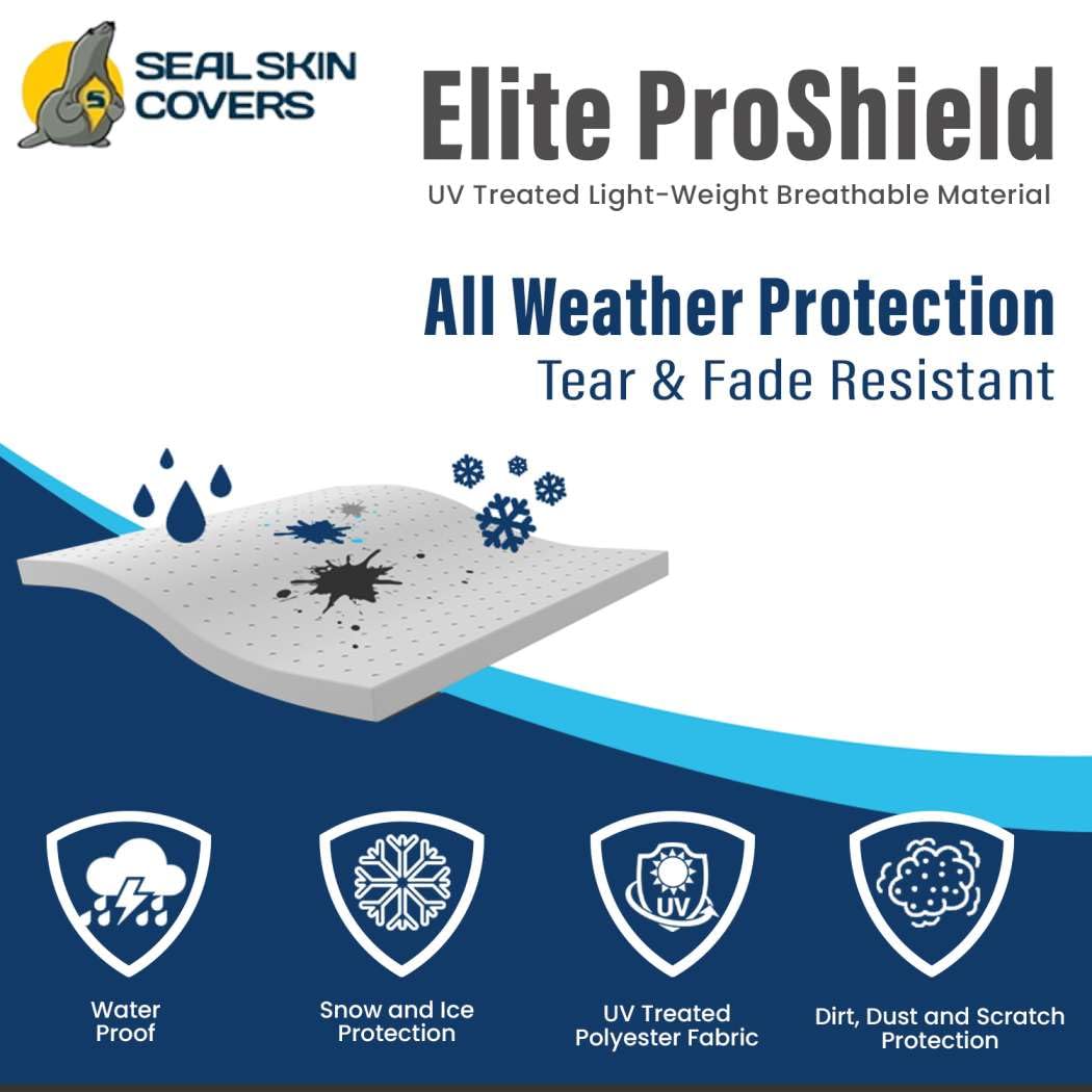 Heavy Duty 600D Waterproof Snowmobile Cover for Polaris, Skidoo, Yamaha - All Weather Protection with Storage Bag, Fits Up to 145