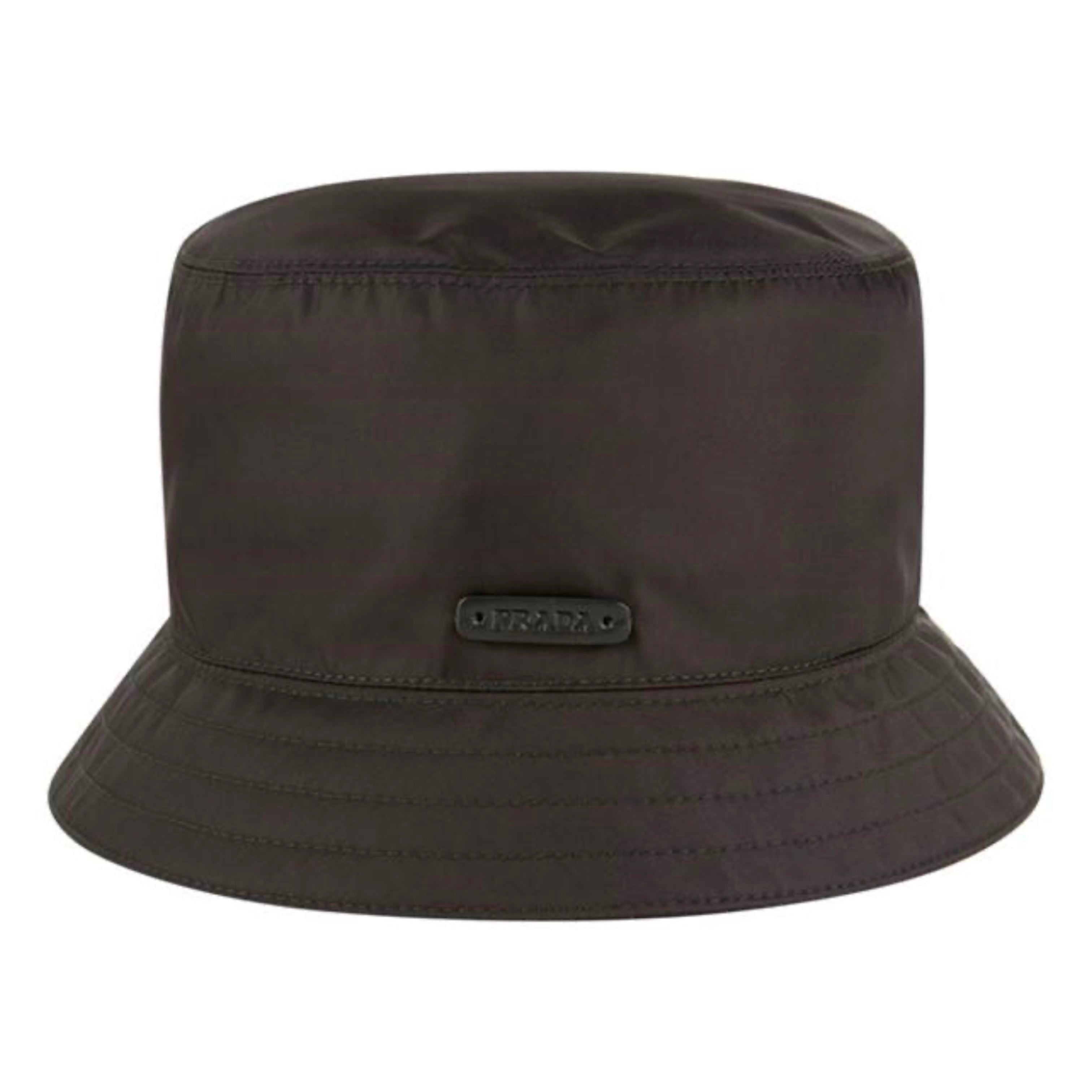Prada Black Nylon Bucket Hat for Women & Men - Fashionable Sun Hat for Outdoor Activities, Beach, Travel & Summer Style