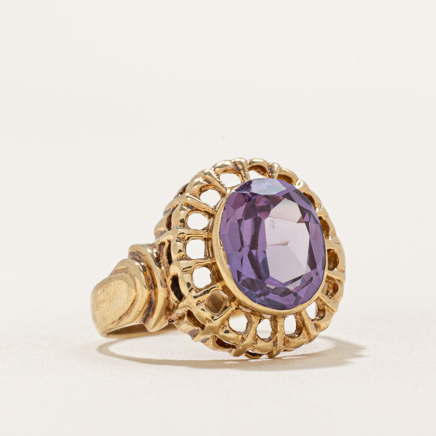 2.65ct Synthetic Color Change Sapphire Cocktail Ring - Size 6.25 | Elegant Evening Wear & Special Occasion Jewelry for Women