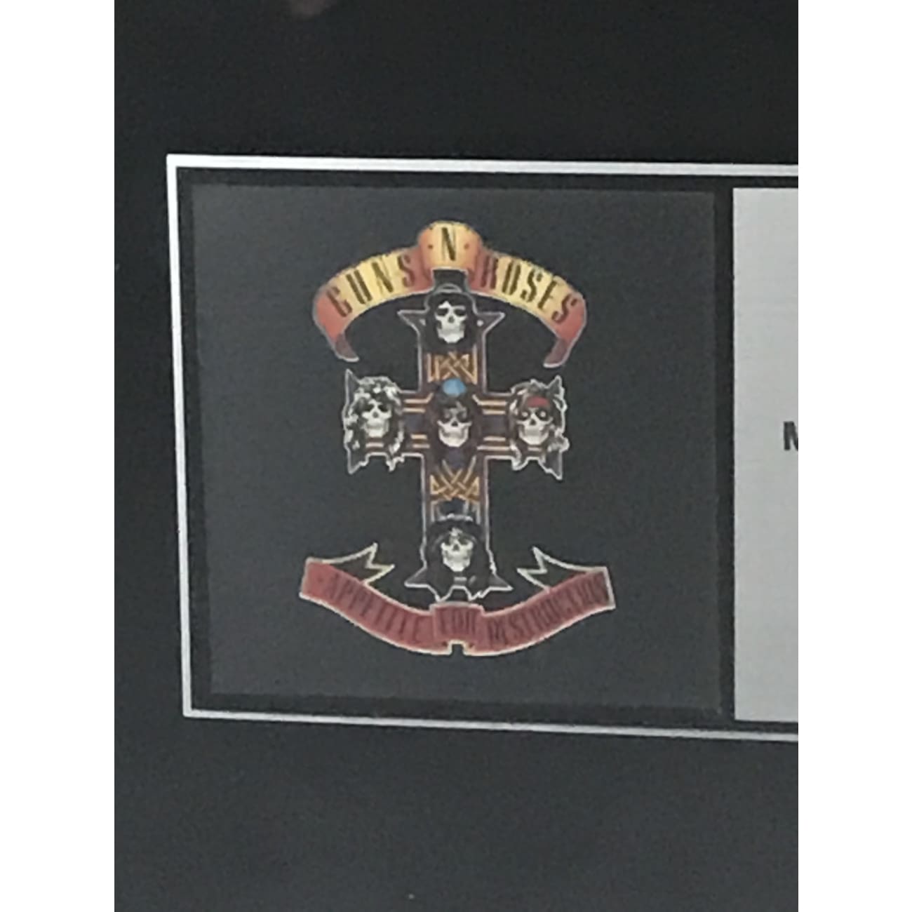 Guns N' Roses Appetite For Destruction RIAA 18x Multi Platinum Award - Rare Collectible Music Memorabilia for Hard Rock Fans & Display in Music Studios