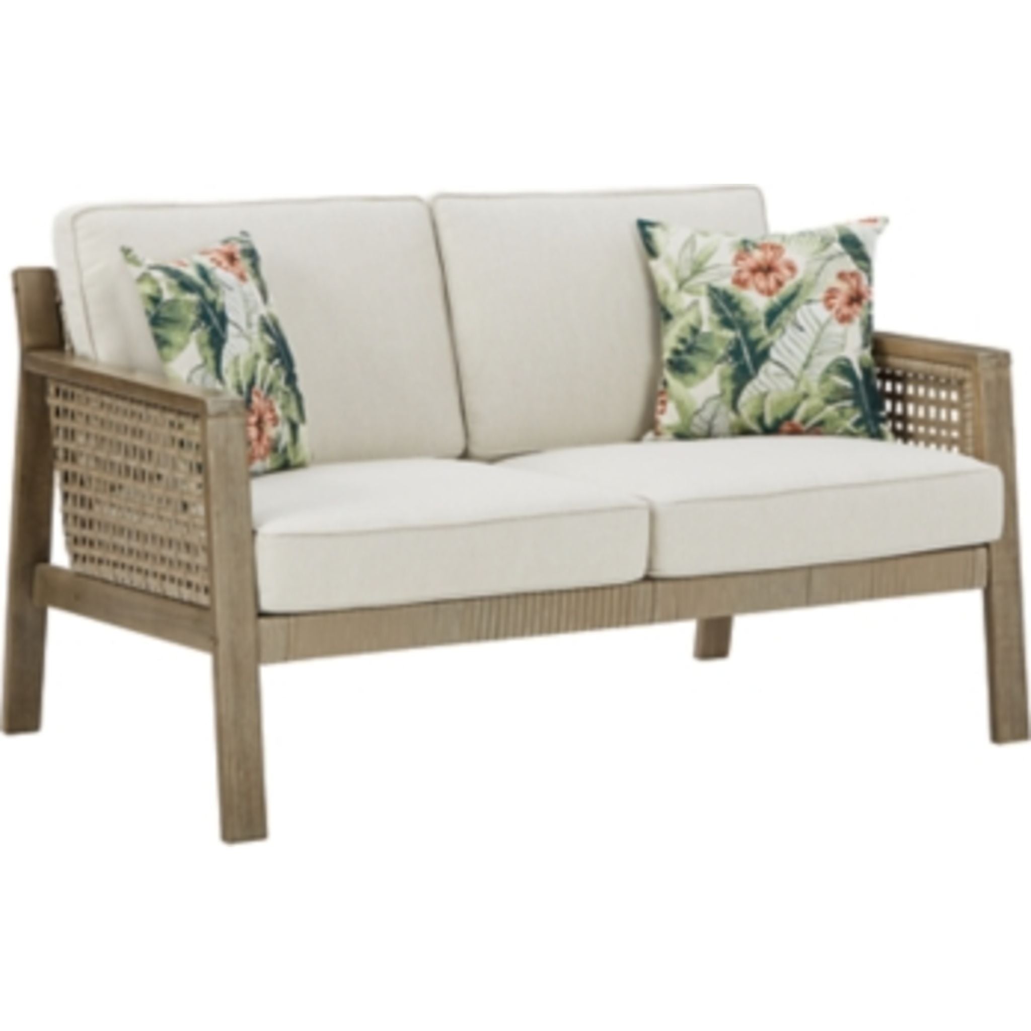 Brown Outdoor Loveseat with Cushion - Waterproof & Durable Patio Furniture for Garden, Backyard, Poolside & Deck - Comfortable Barn Cove Style Seating
