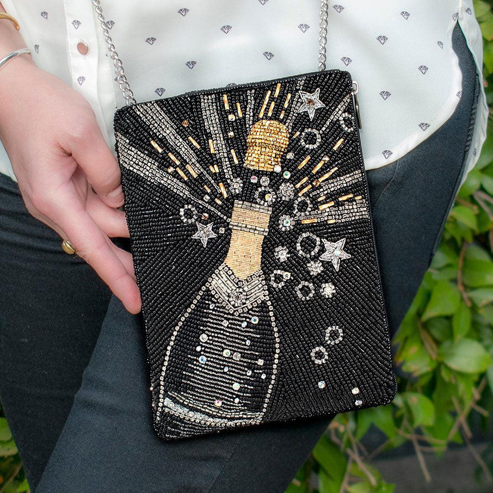 Stylish Mary Frances Mini Crossbody Clutch with Bubbly Design - Perfect for Parties, Weddings & Evening Events