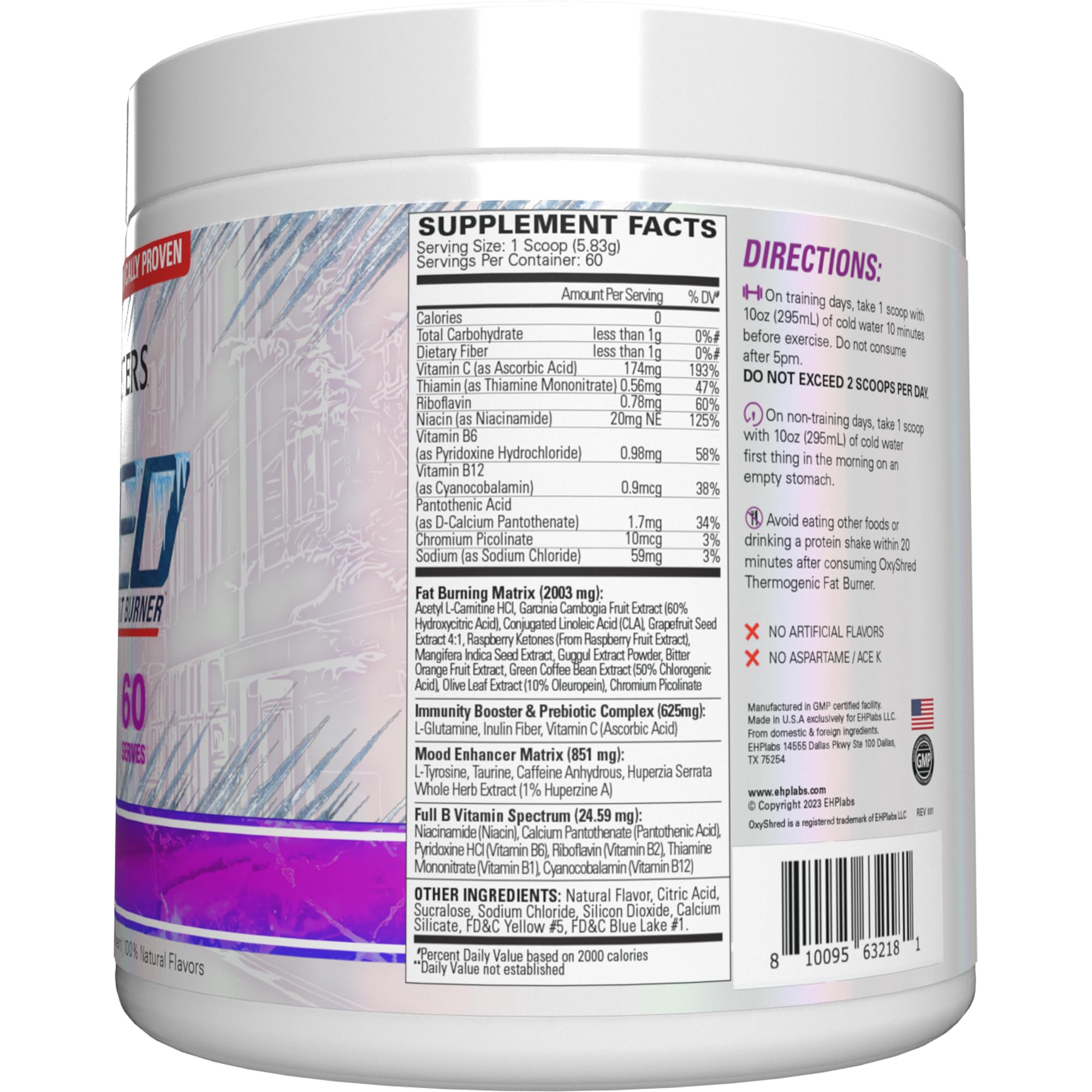 EHP Labs x Ghostbusters OxyShred Pre Workout Powder Supplement - Energy Boosting Formula with Acetyl L-Carnitine | Ecto Freeze Flavor | 60 Servings for Gym, Weightlifting & Fitness Training