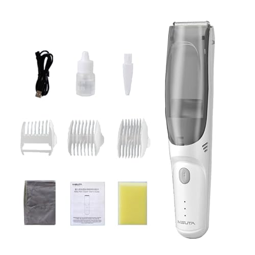 Baby Electric Hair Trimmer - Waterproof Cordless Hair Clipper with Hair Suction Technology | Safe & Quiet Hair Cutting Tool for Infants & Toddlers | Perfect for Home Use, Travel & Professional Salon Grooming