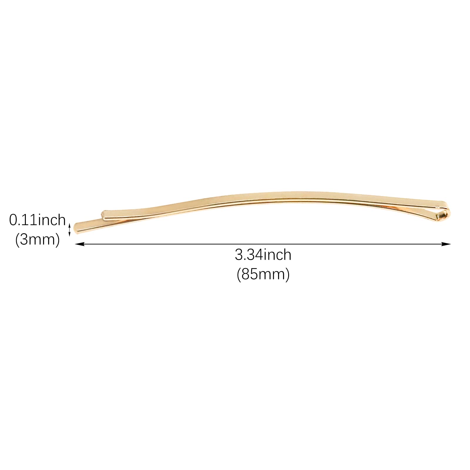 50 Jumbo Bobby Pins 3.34 Inch - Strong Metal Hair Clips for Women, Thick Long Hair Updo Styling, Gold & Silver Hairpins Hair Accessories - Perfect for Weddings, Parties, and Everyday Hairstyles